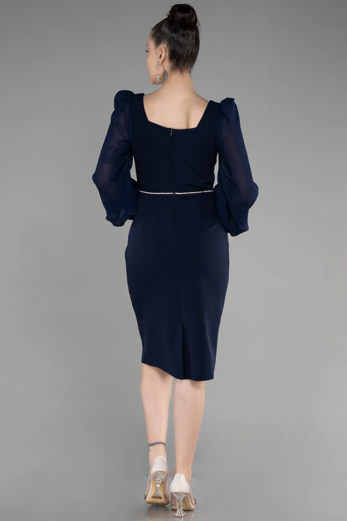 Navy Blue-Midi Cocktail Dress ABK1944