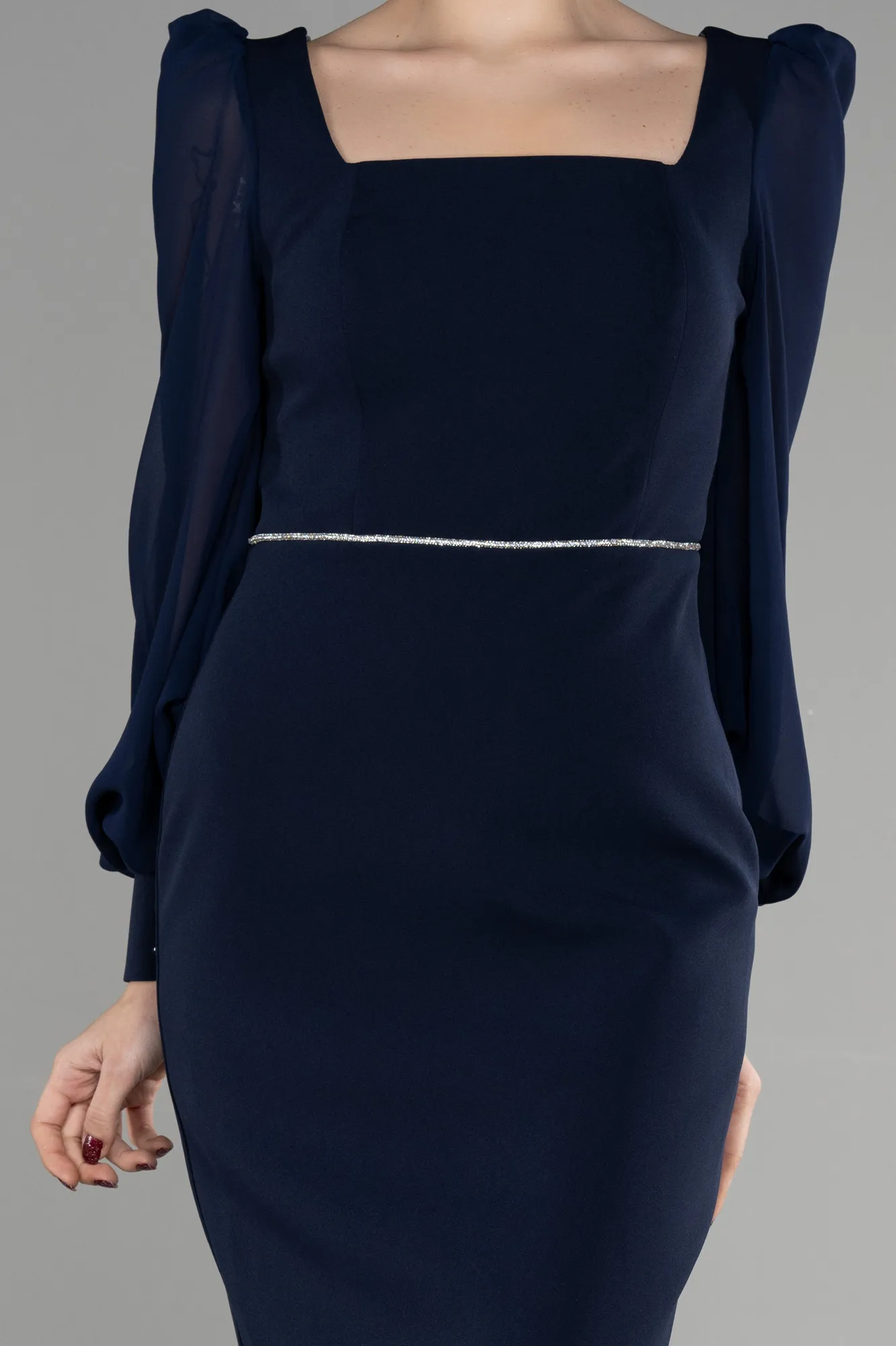 Navy Blue-Midi Cocktail Dress ABK1944