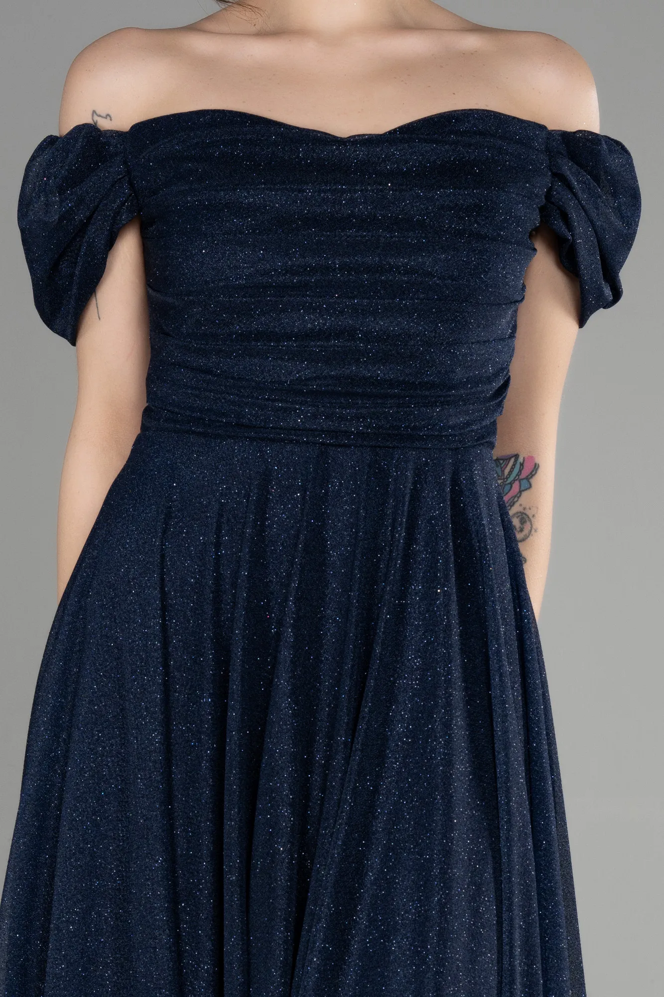 Navy Blue-Midi Cocktail Dress ABK1978