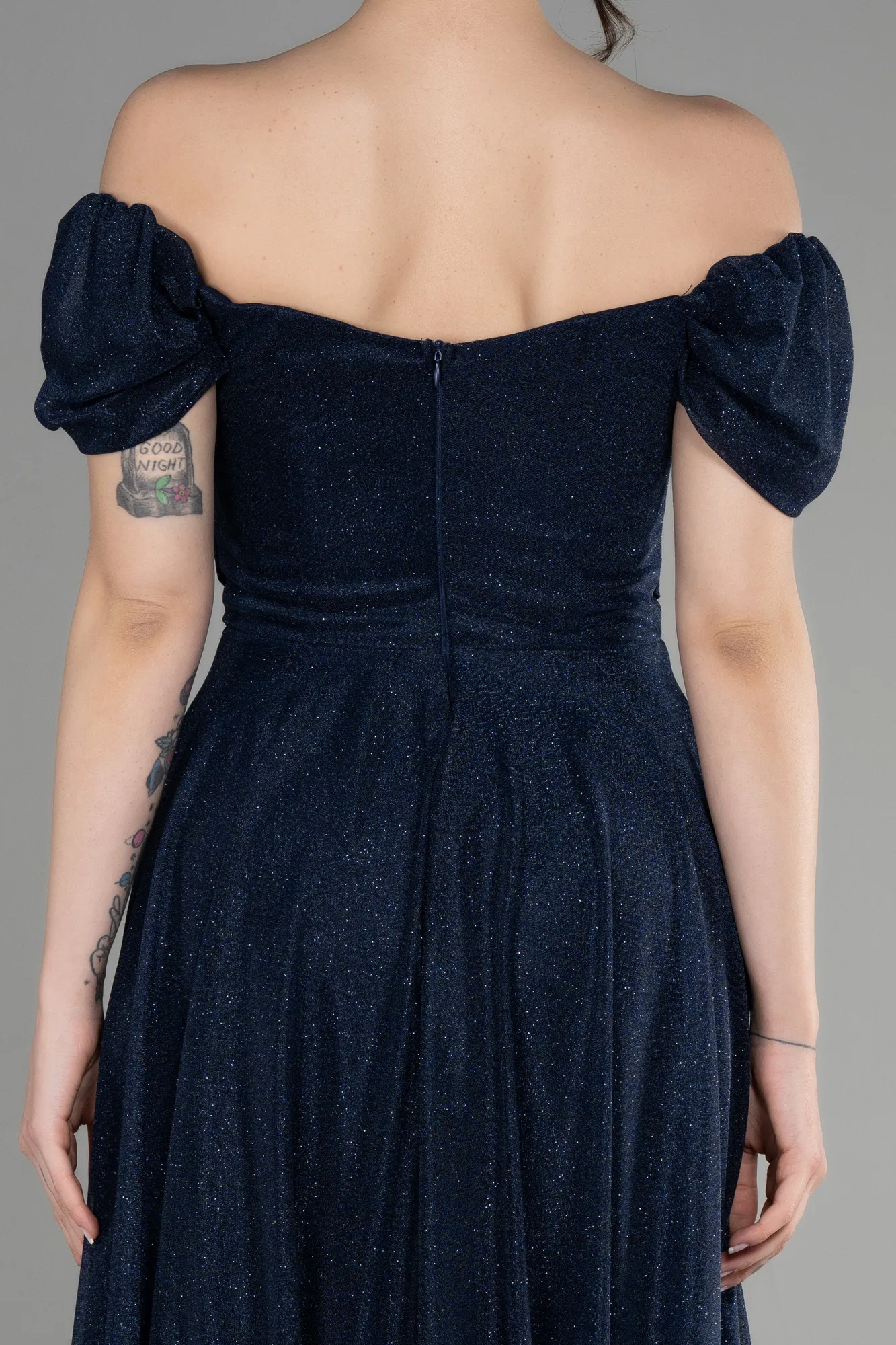 Navy Blue-Midi Cocktail Dress ABK1978