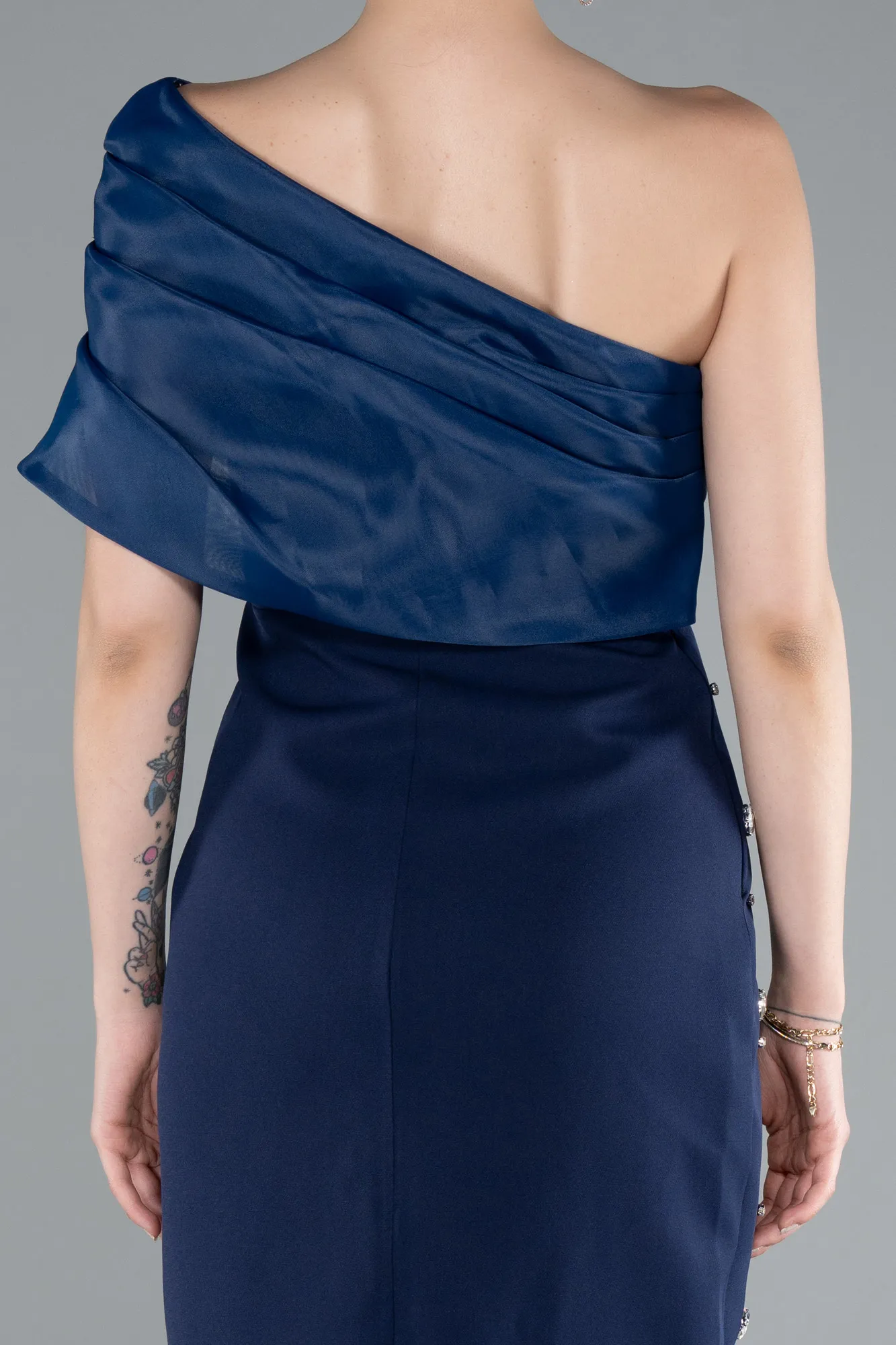 Navy Blue-Midi Cocktail Dress ABK2337