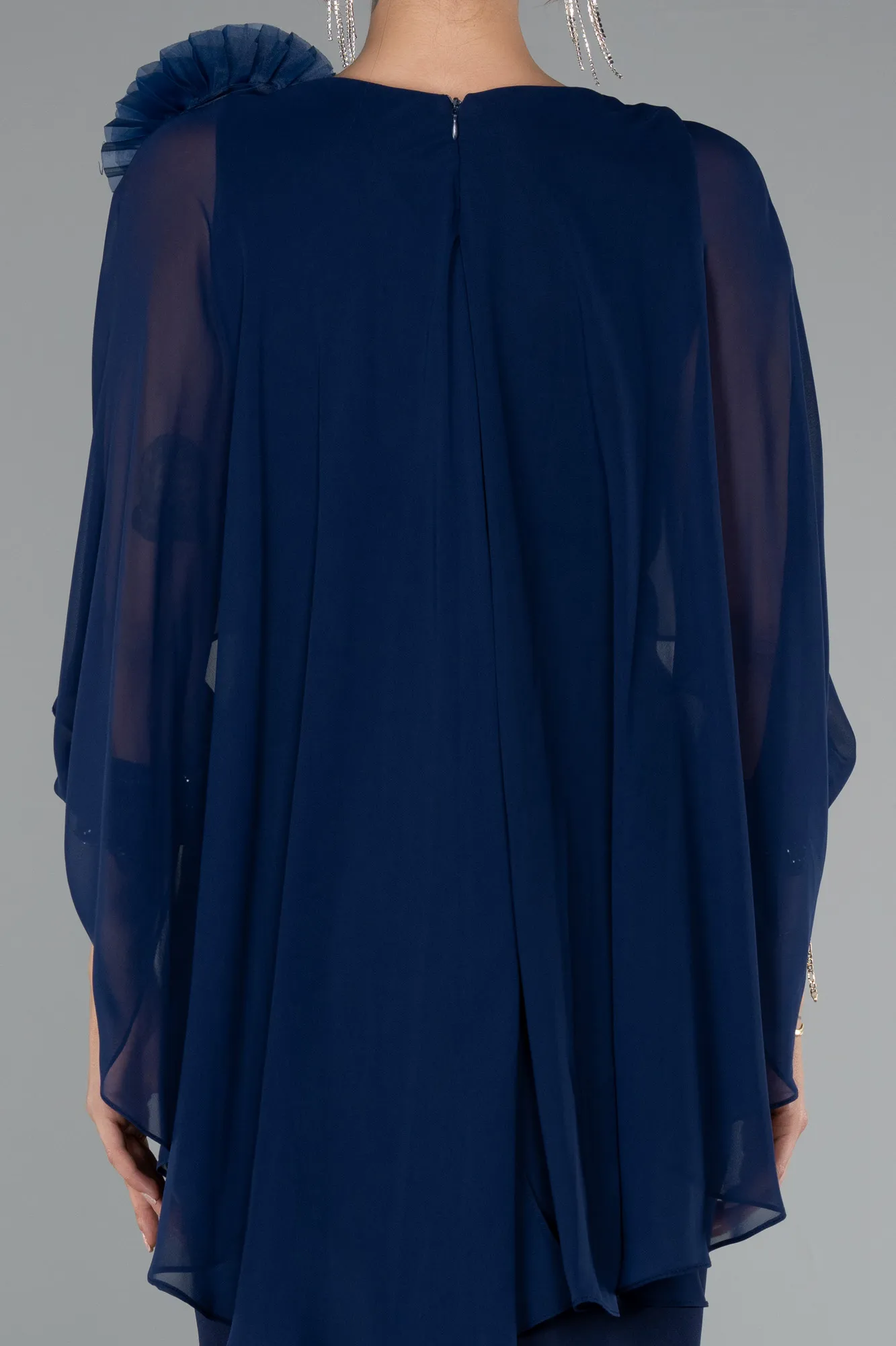 Navy Blue-Midi Cocktail Dress ABK2382