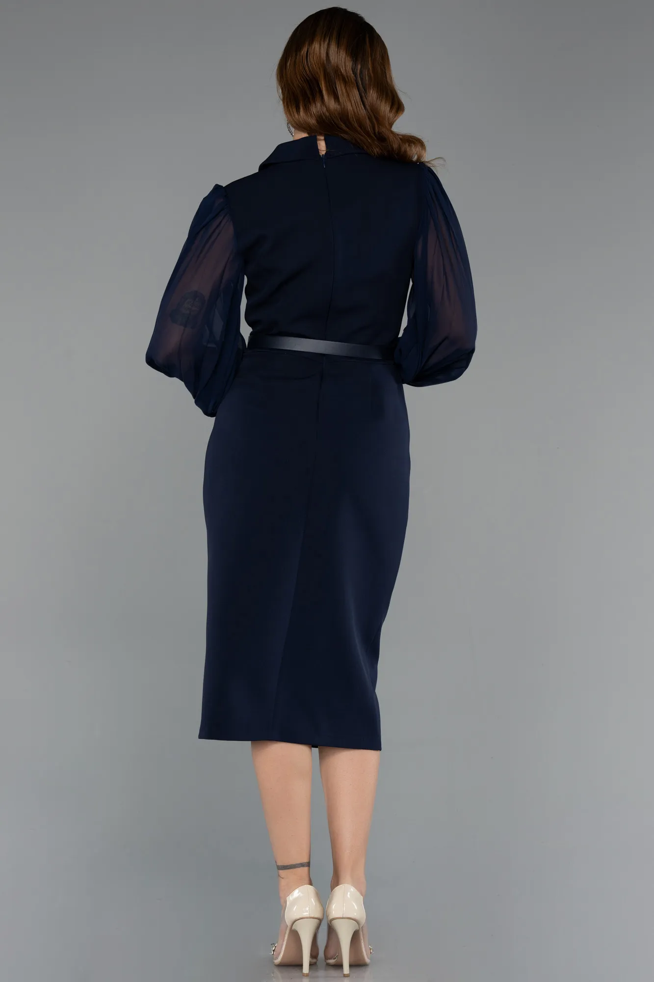 Navy Blue-Midi Cocktail Dress ABK2462