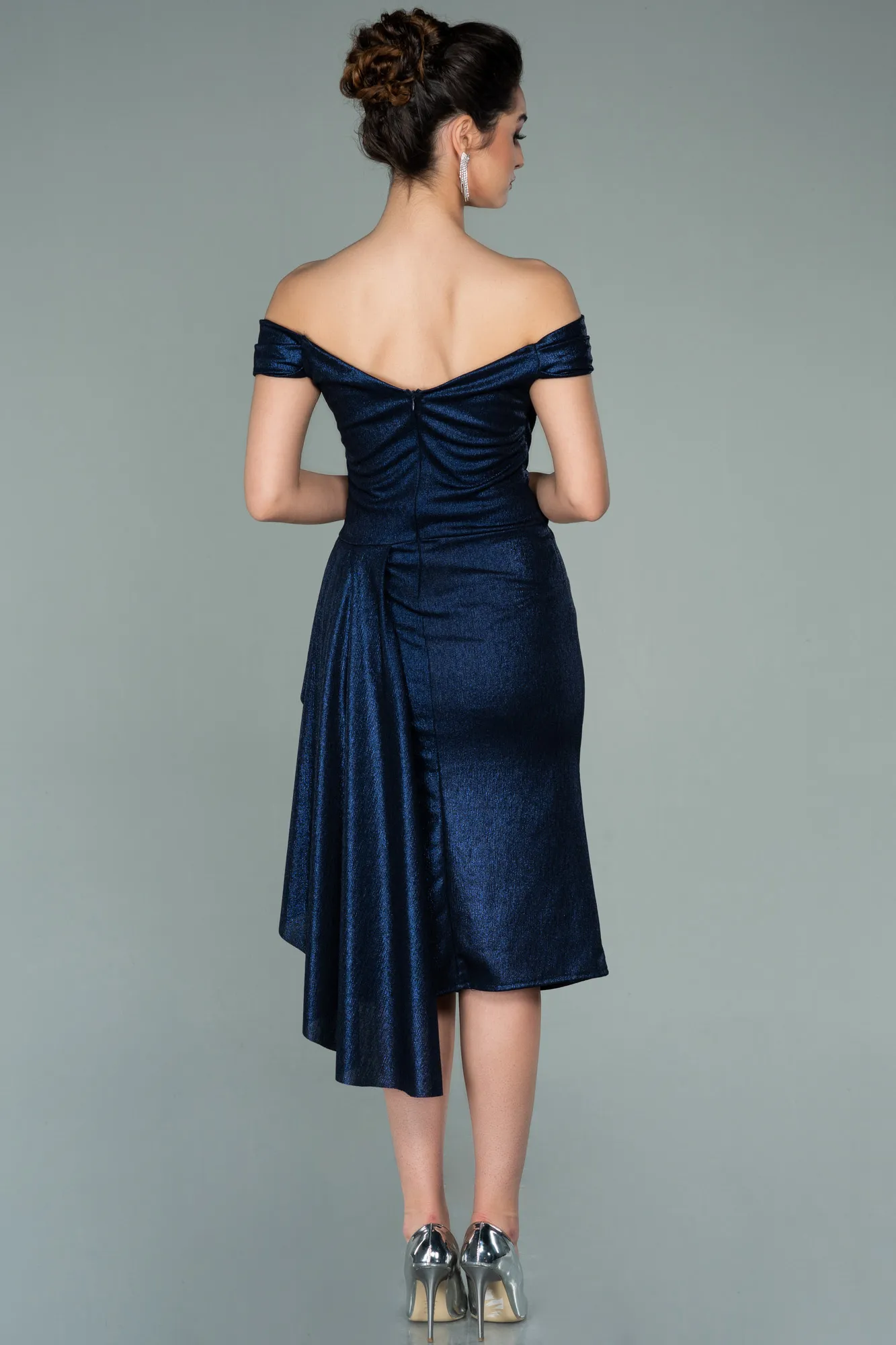 Navy Blue-Midi Invitation Dress ABK1239