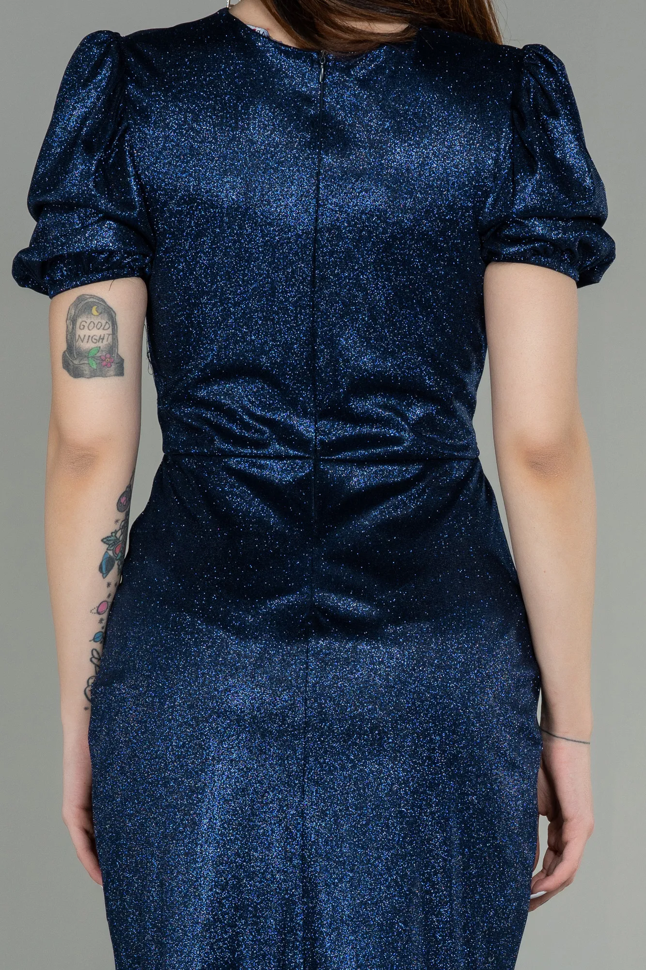 Navy Blue-Midi Invitation Dress ABK1637