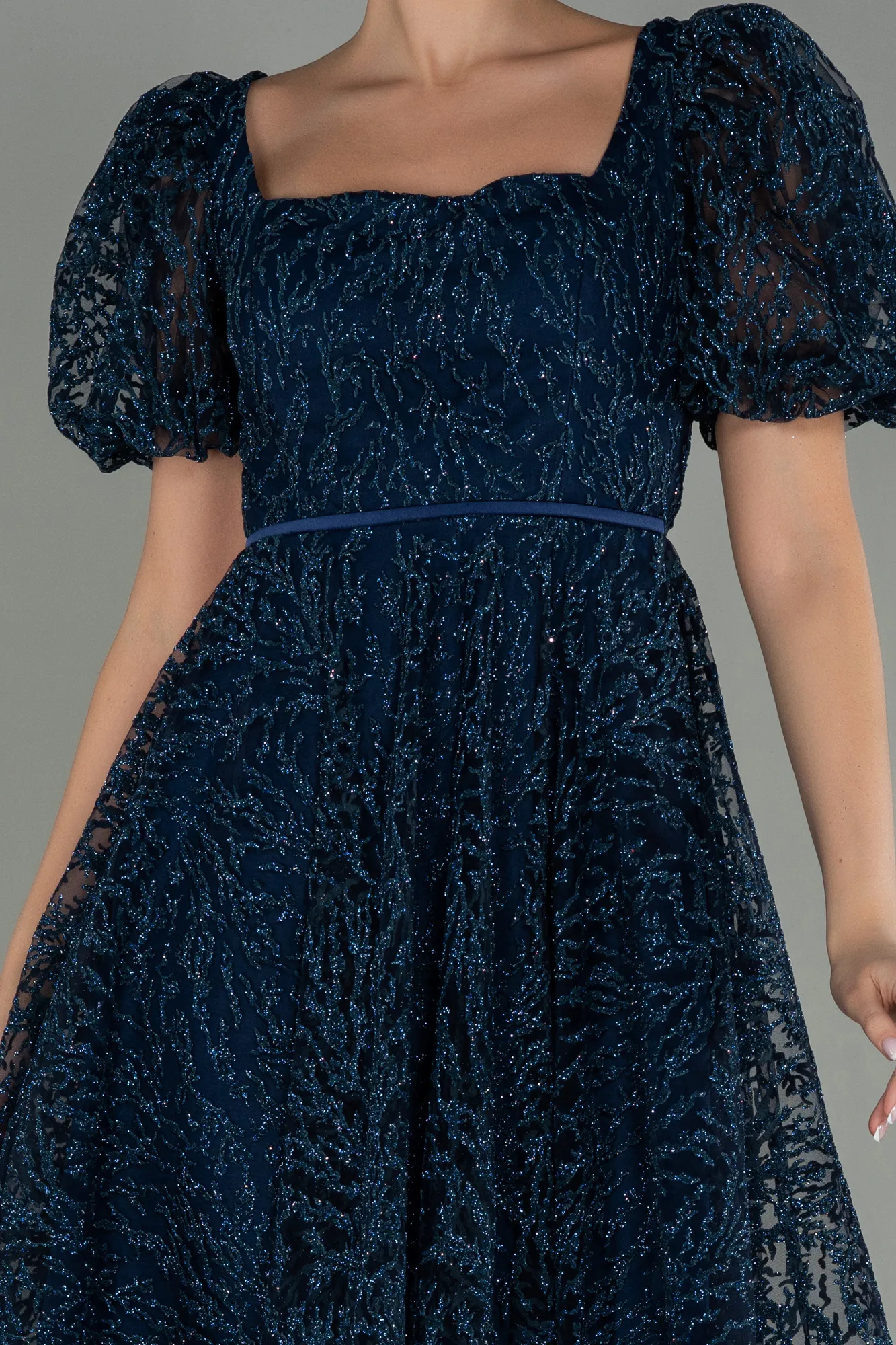 Navy Blue-Midi Invitation Dress ABK1724