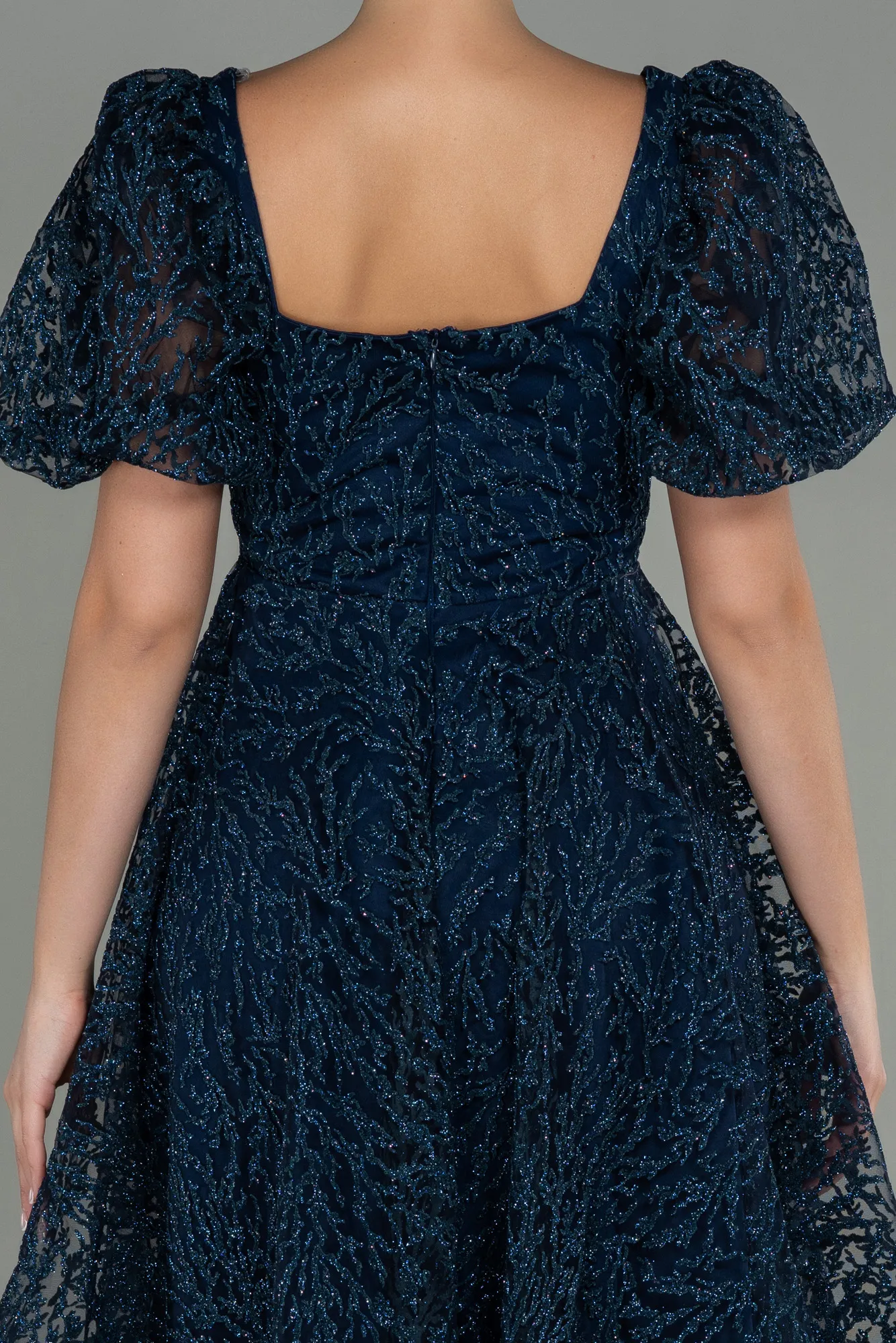 Navy Blue-Midi Invitation Dress ABK1724