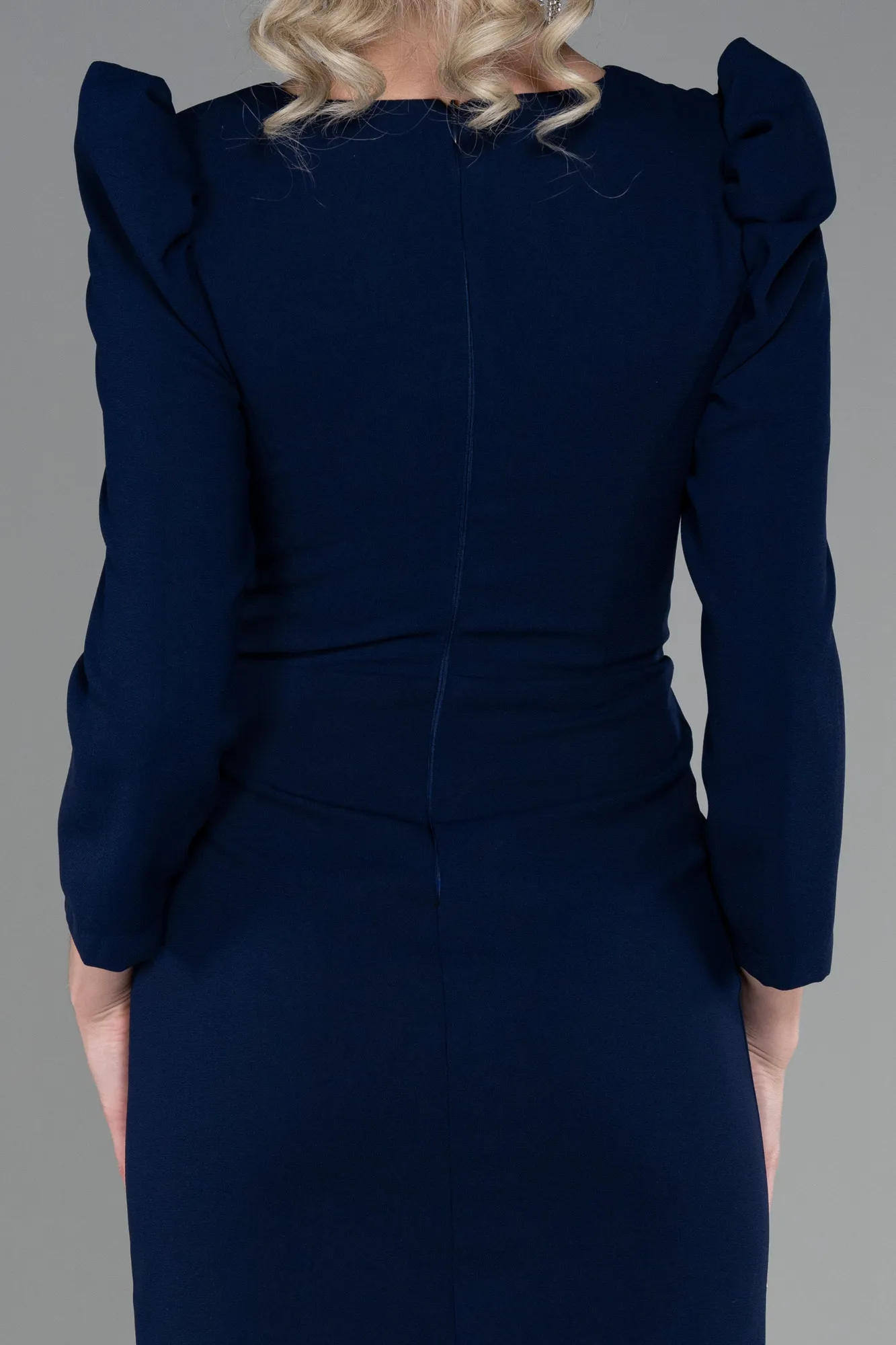 Navy Blue-Midi Invitation Dress ABK1821