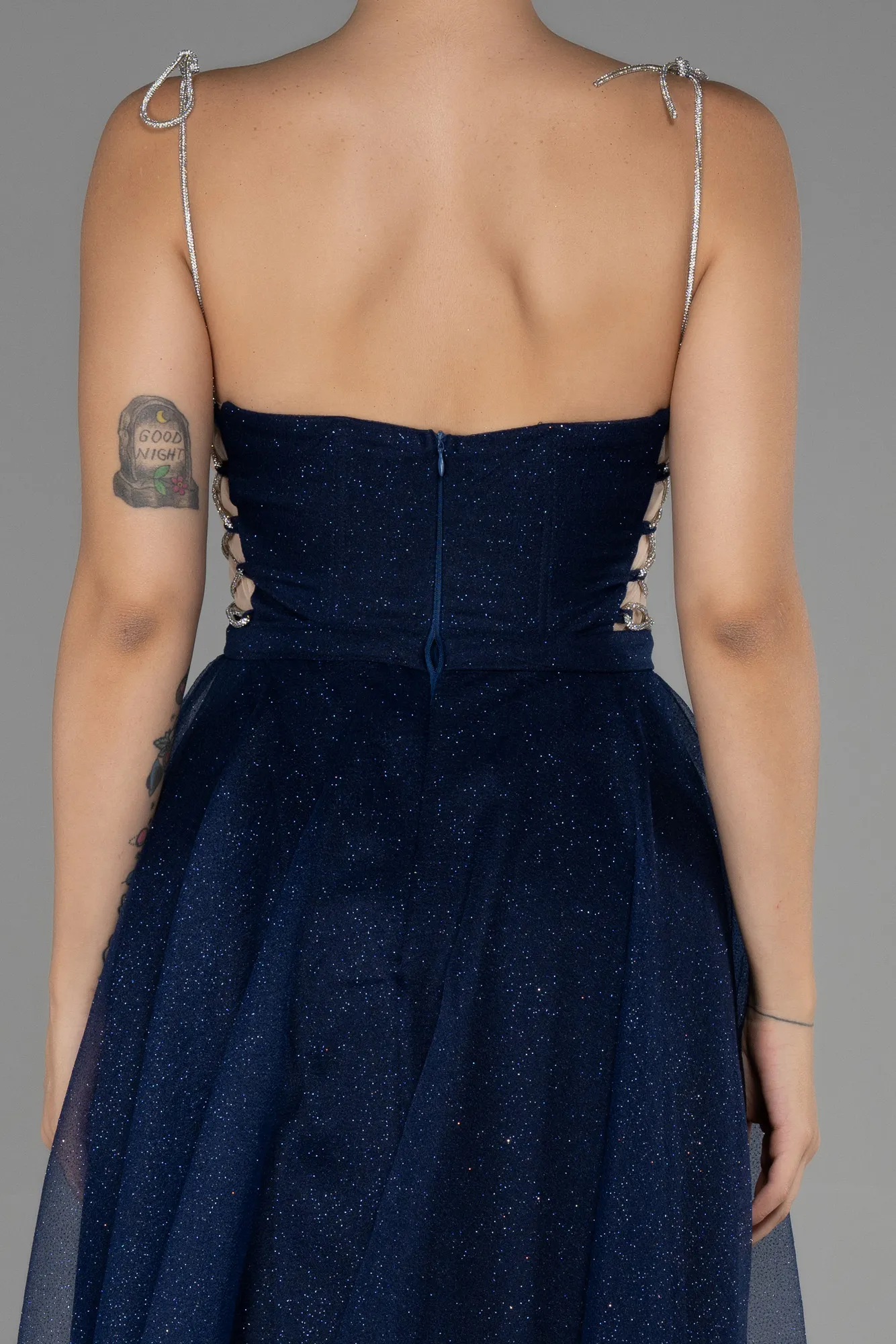 Navy Blue-Midi Invitation Dress ABK1844