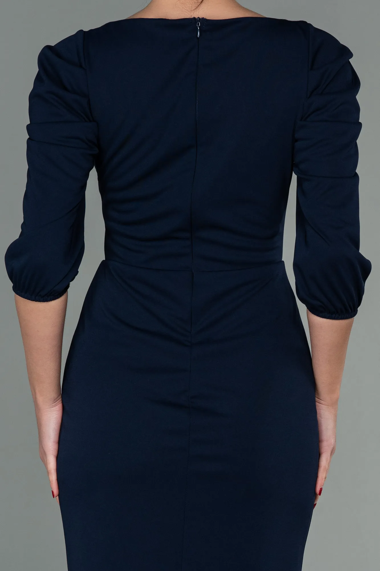 Navy Blue-Midi Night Dress ABK1578