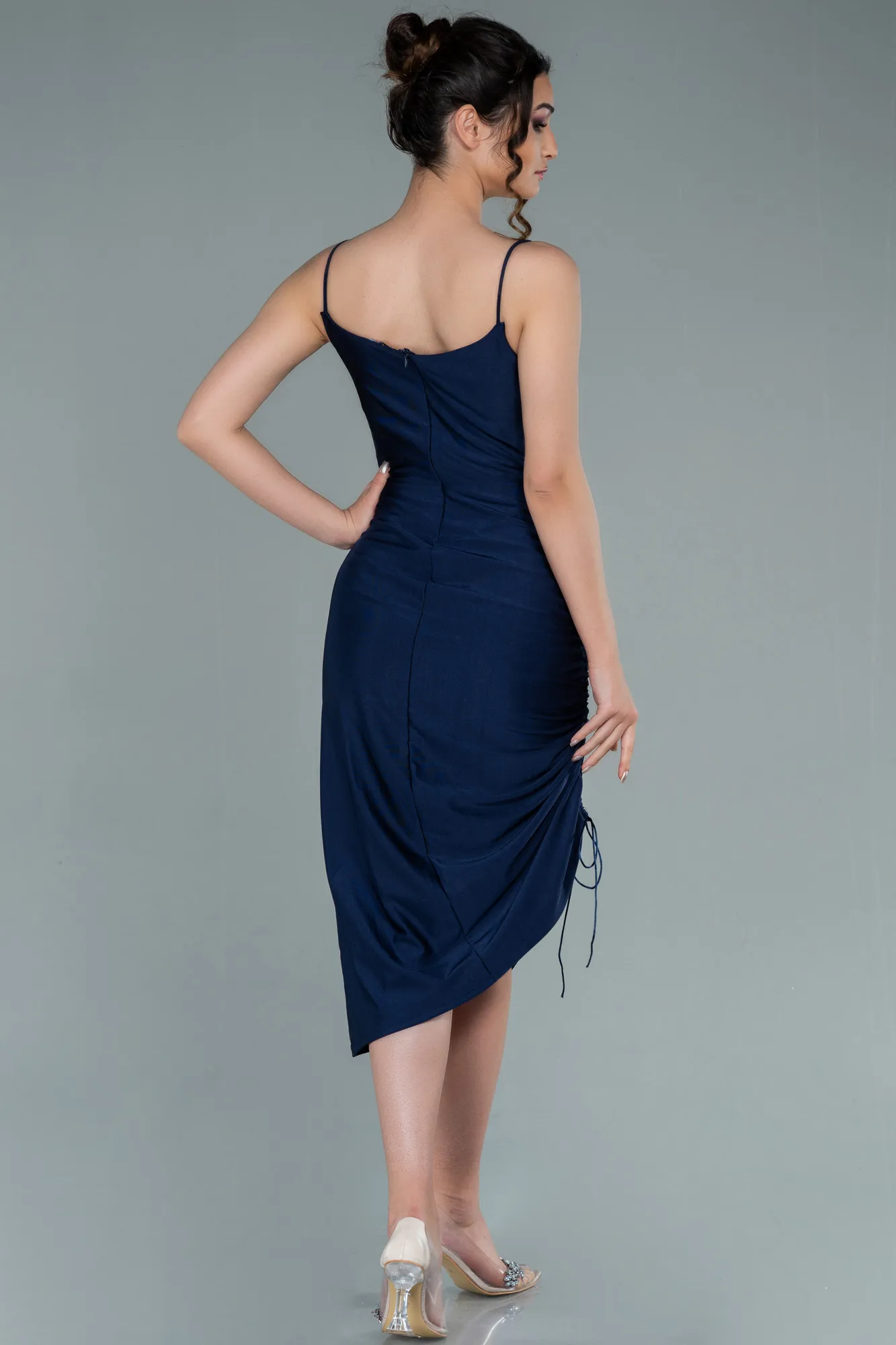 Navy Blue-Midi Night Dress ABK1900