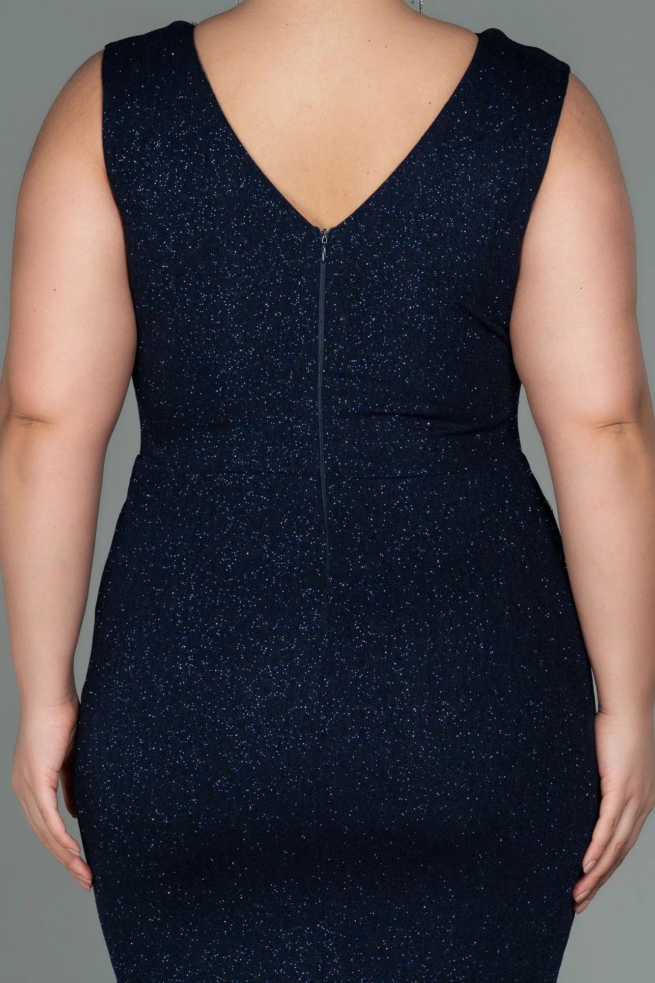 Navy Blue-Midi Oversized Evening Dress ABK1752