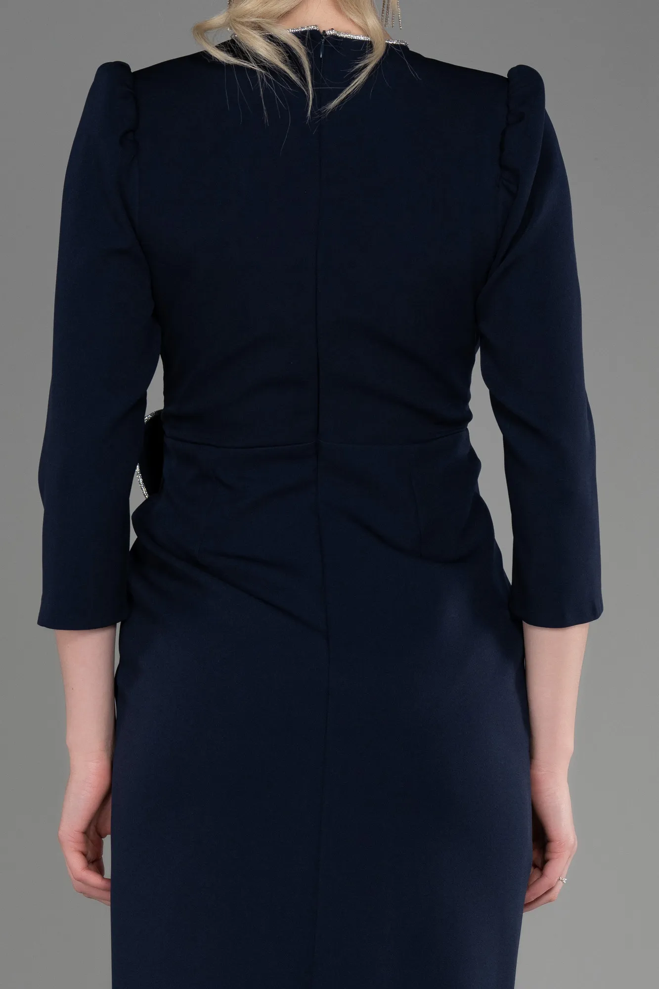 Navy Blue-Midi Party Dress ABK1987