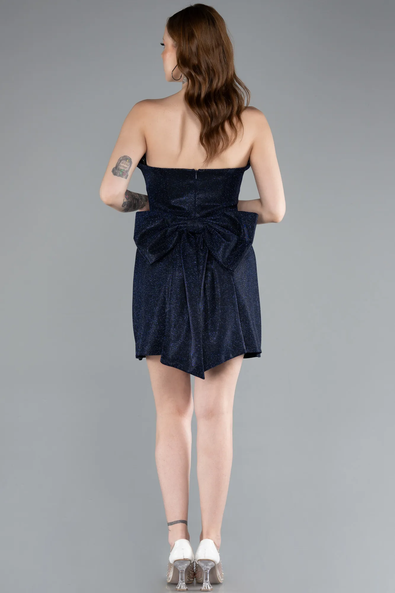 Navy Blue-Mini Cocktail Dress ABK2354