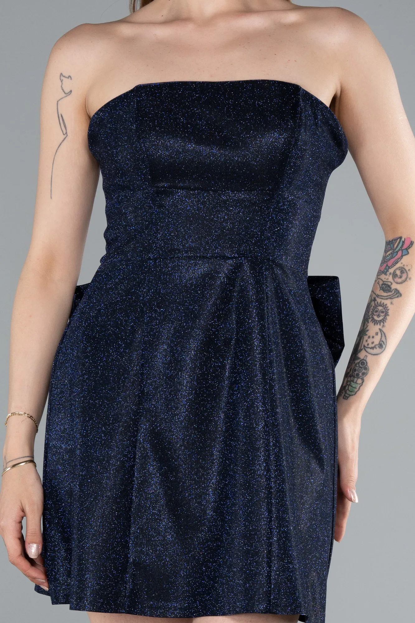 Navy Blue-Mini Cocktail Dress ABK2354