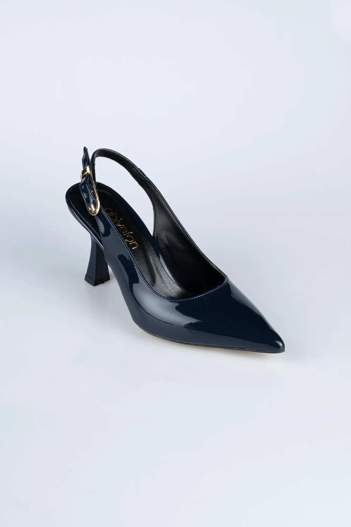 Navy Blue-Patent Leather Evening Shoe ABR1130