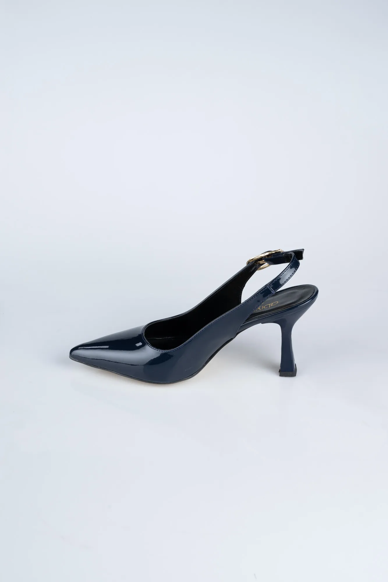Navy Blue-Patent Leather Evening Shoe ABR1130