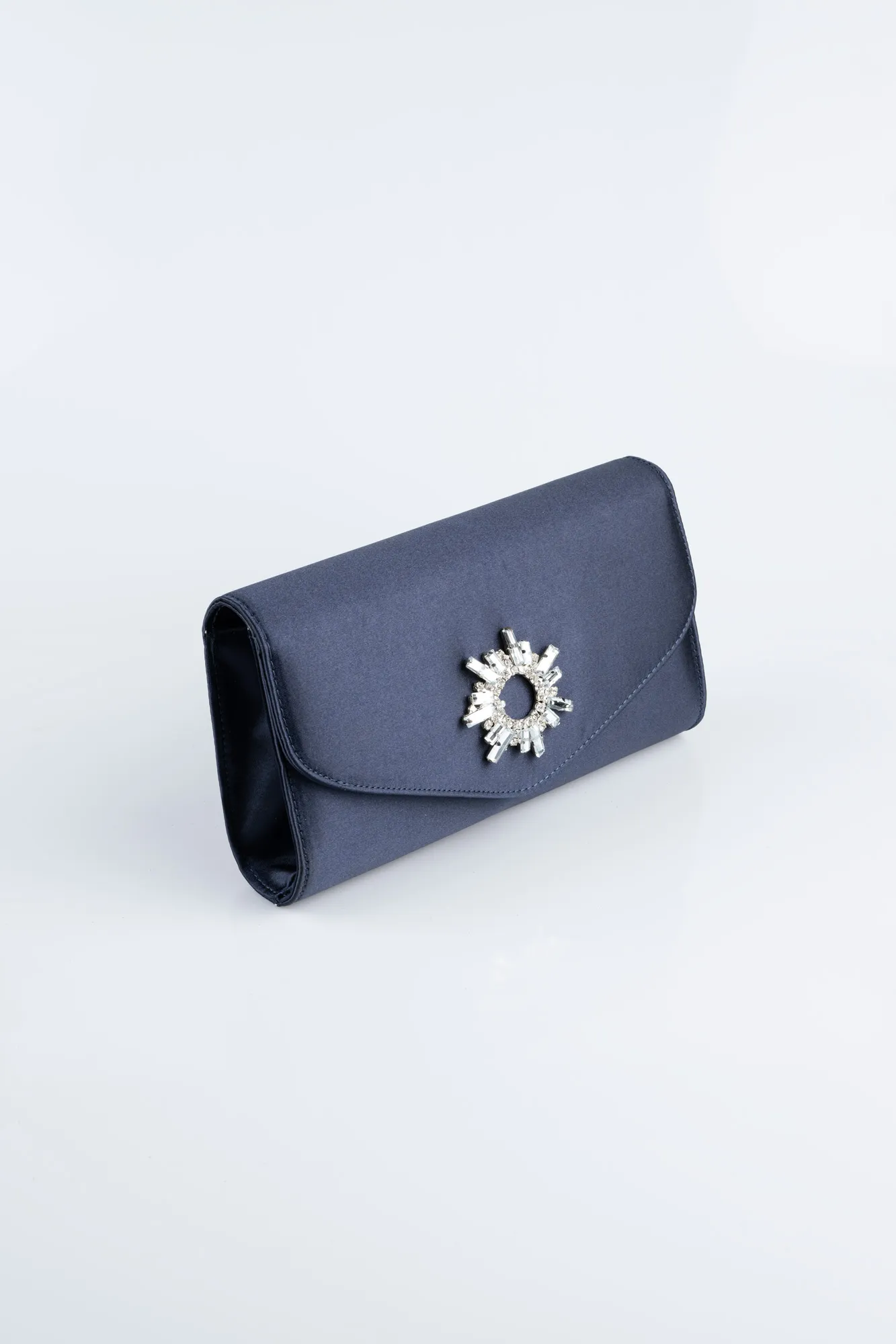 Navy Blue-Satin Night Bag KC288