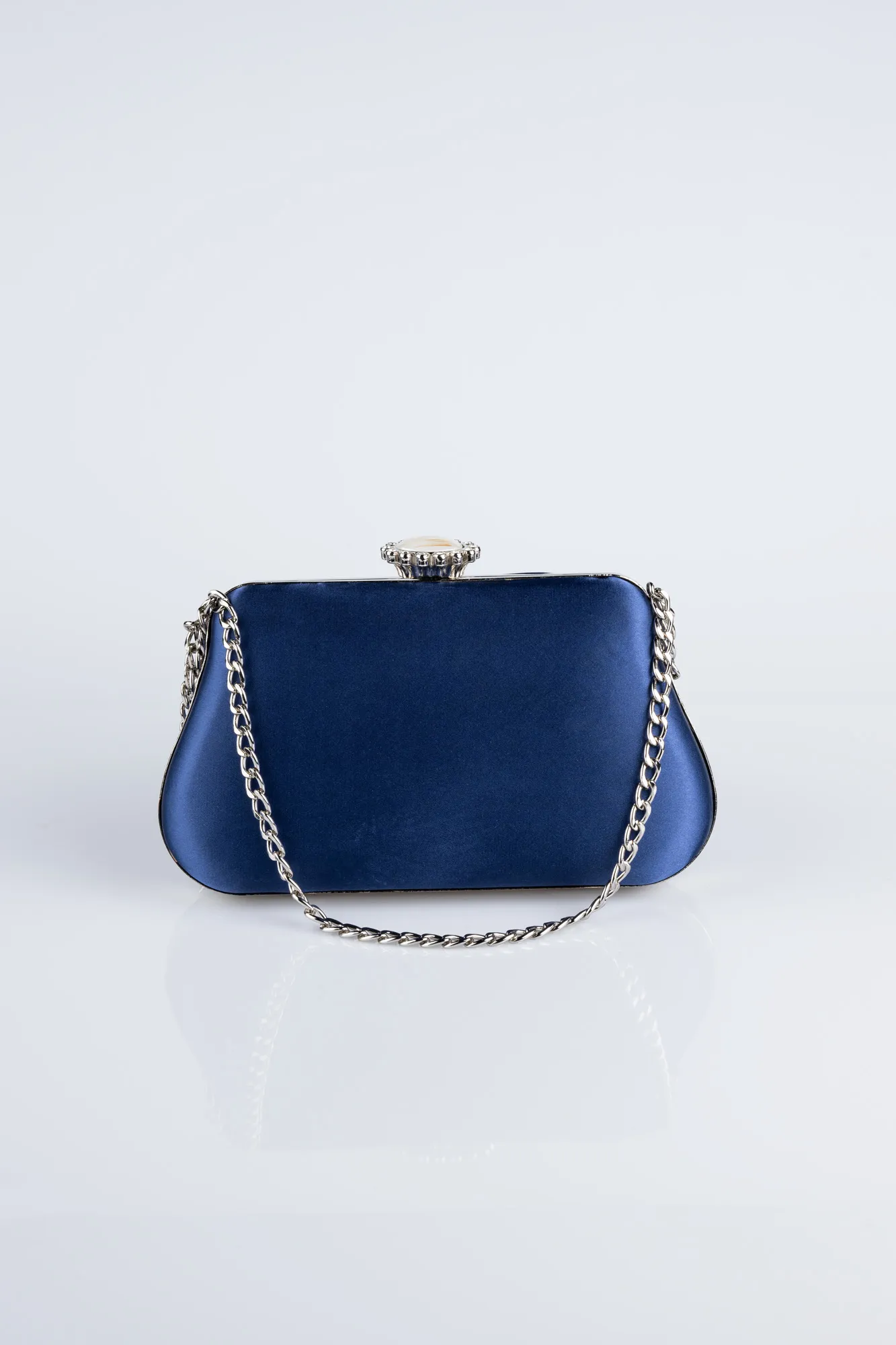 Navy Blue-Satin Night Bag SH834