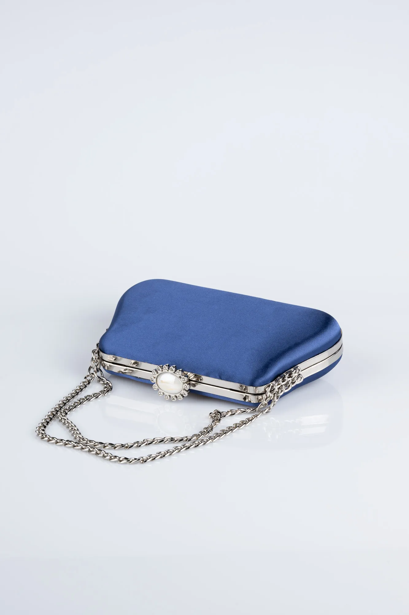 Navy Blue-Satin Night Bag SH834