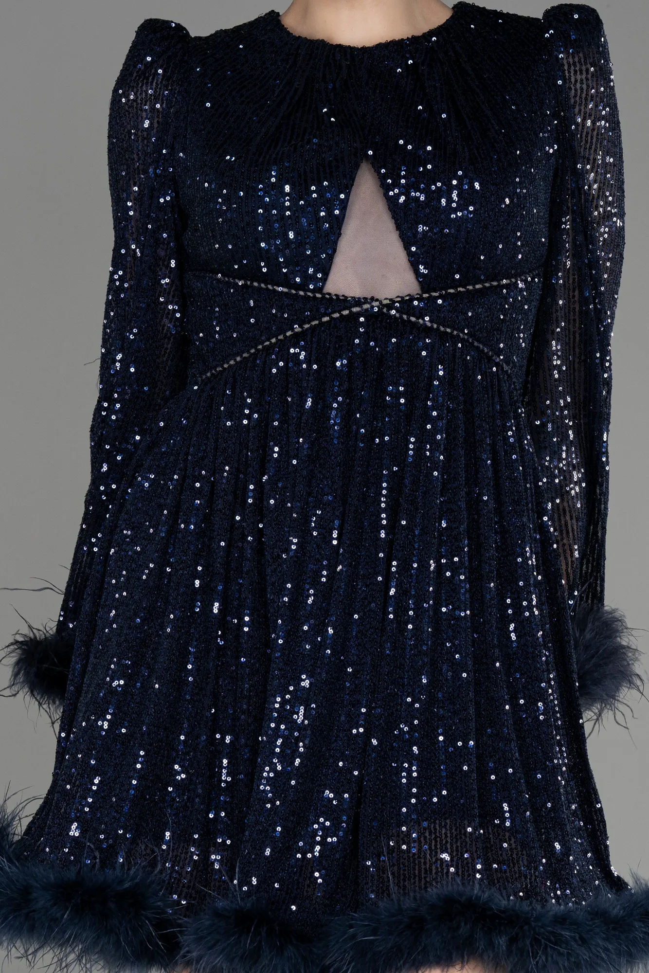 Navy Blue-Short Cocktail Dress ABK1983