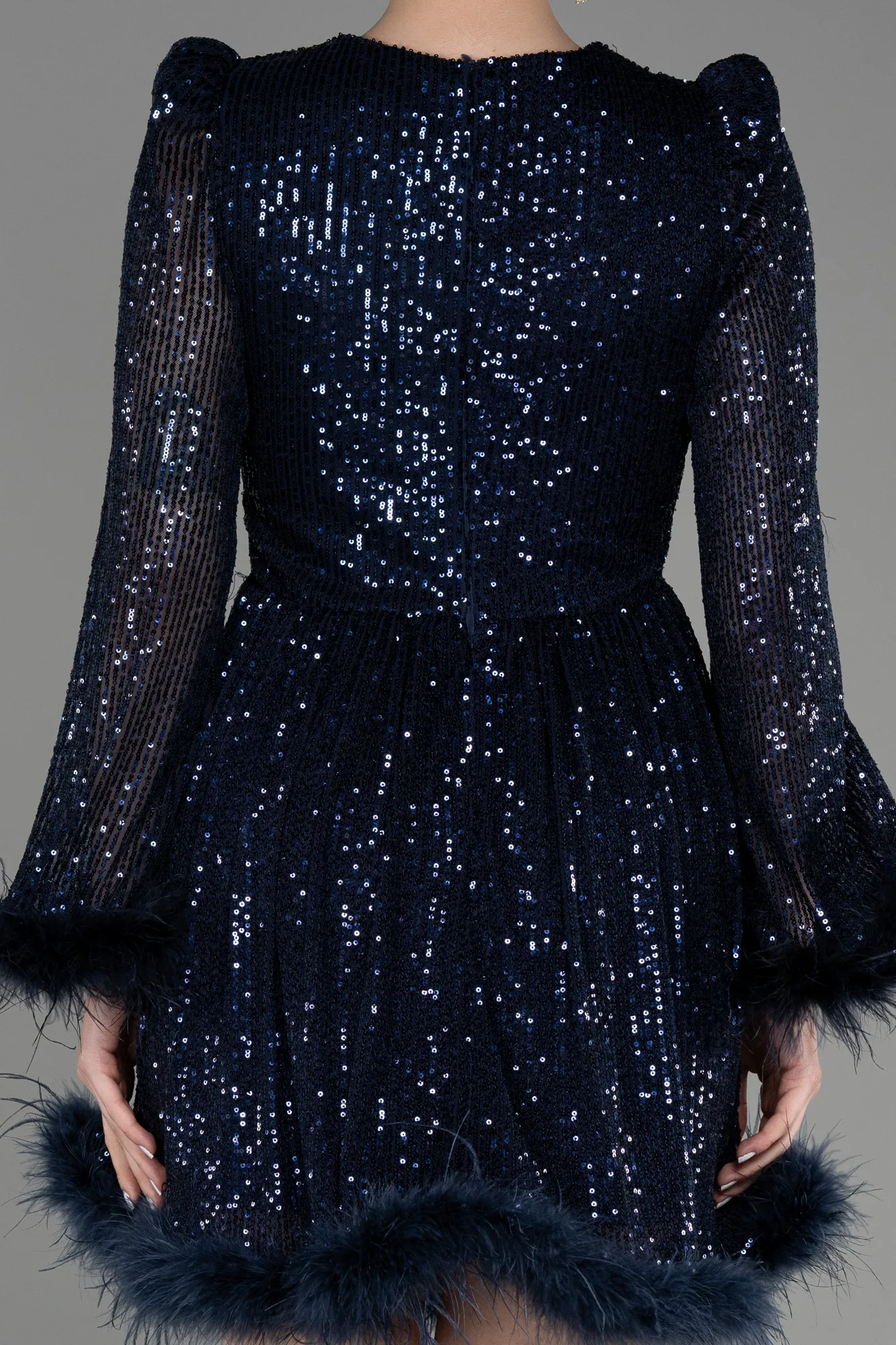 Navy Blue-Short Cocktail Dress ABK1983