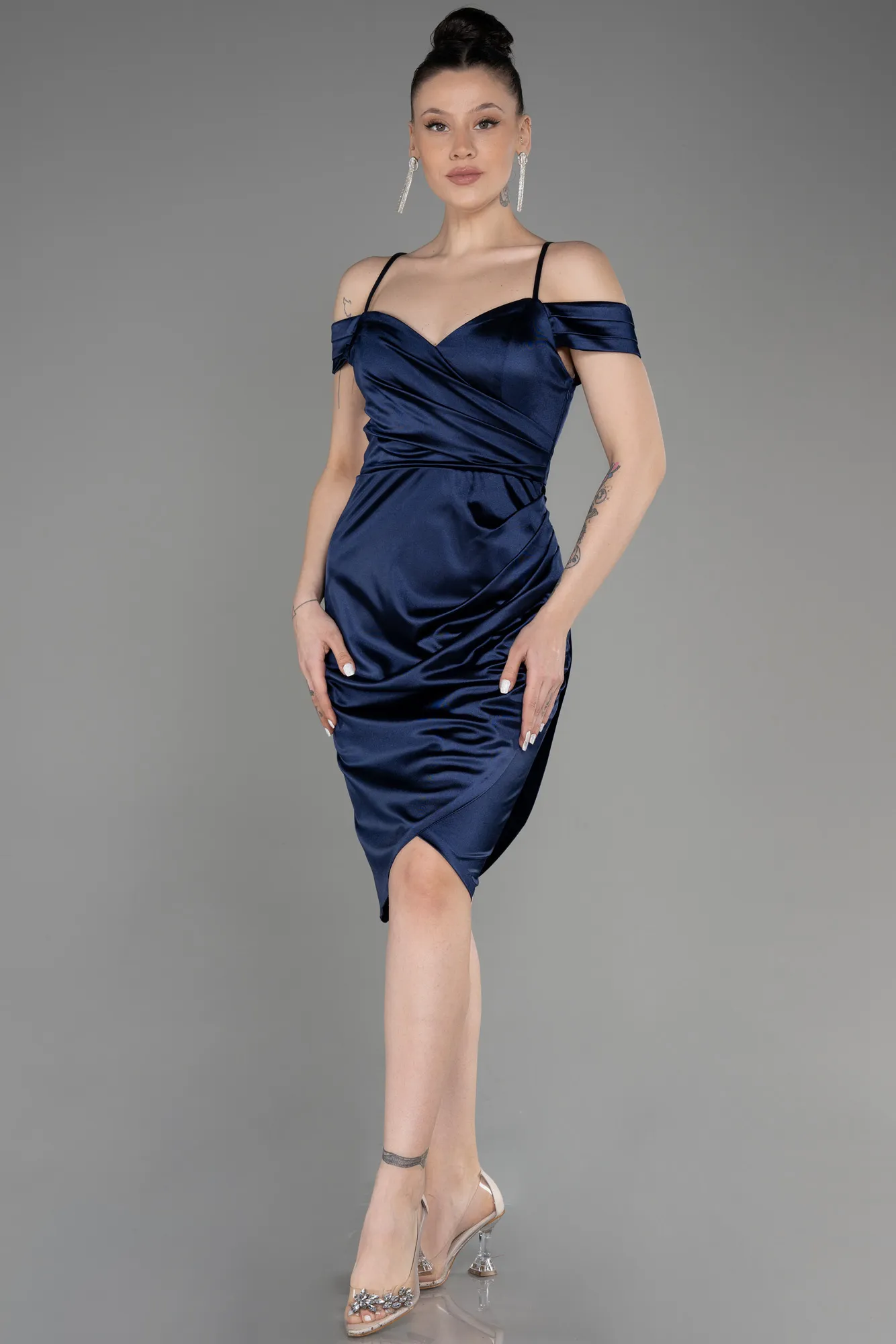 Navy Blue-Short Cocktail Dress ABK1989