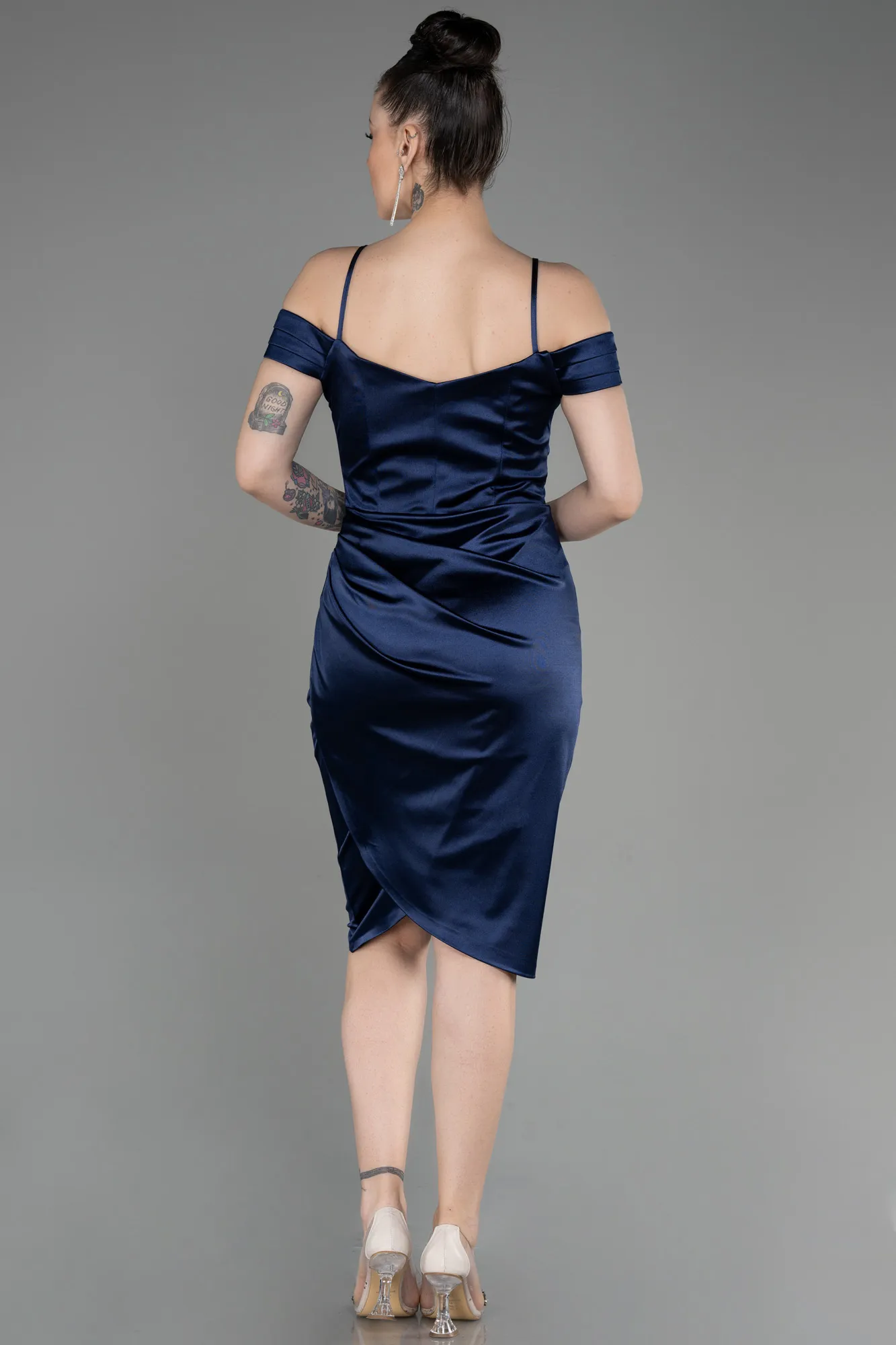 Navy Blue-Short Cocktail Dress ABK1989