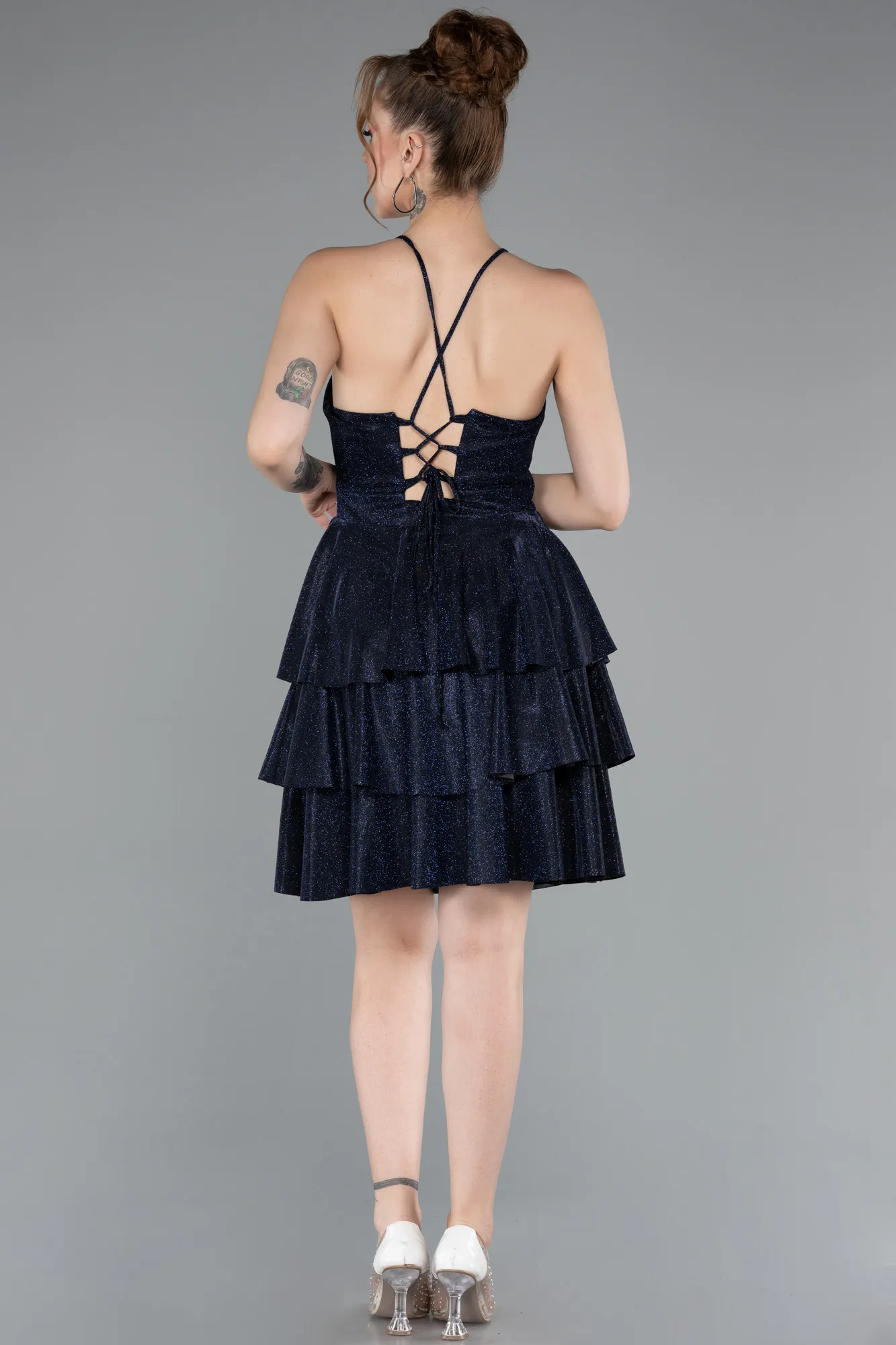Navy Blue-Short Cocktail Dress ABK2357