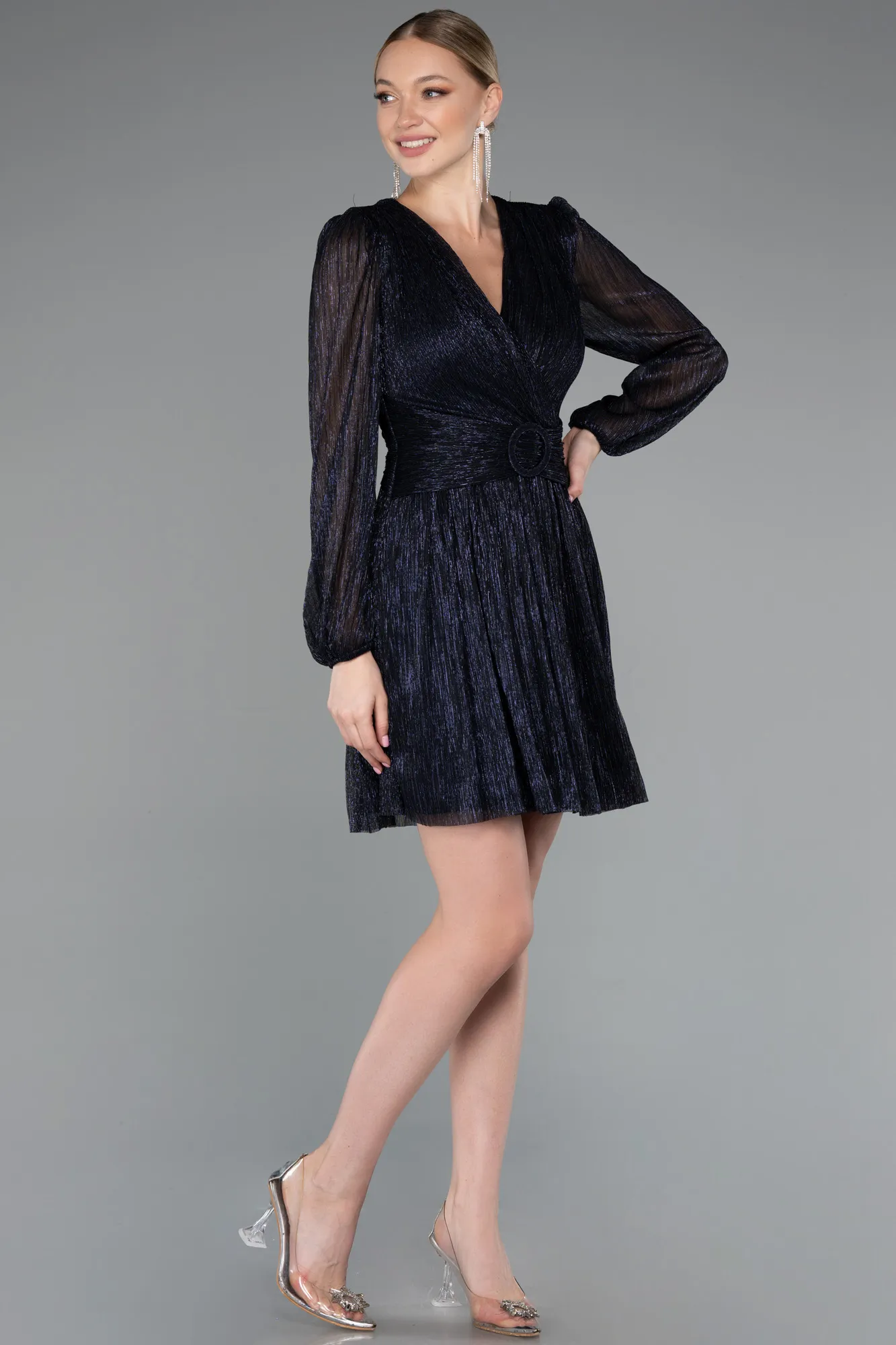 Navy Blue-Short Cocktail Dress ABK2376