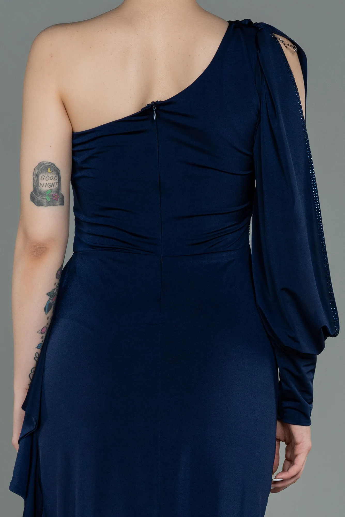 Navy Blue-Short Invitation Dress ABK1762