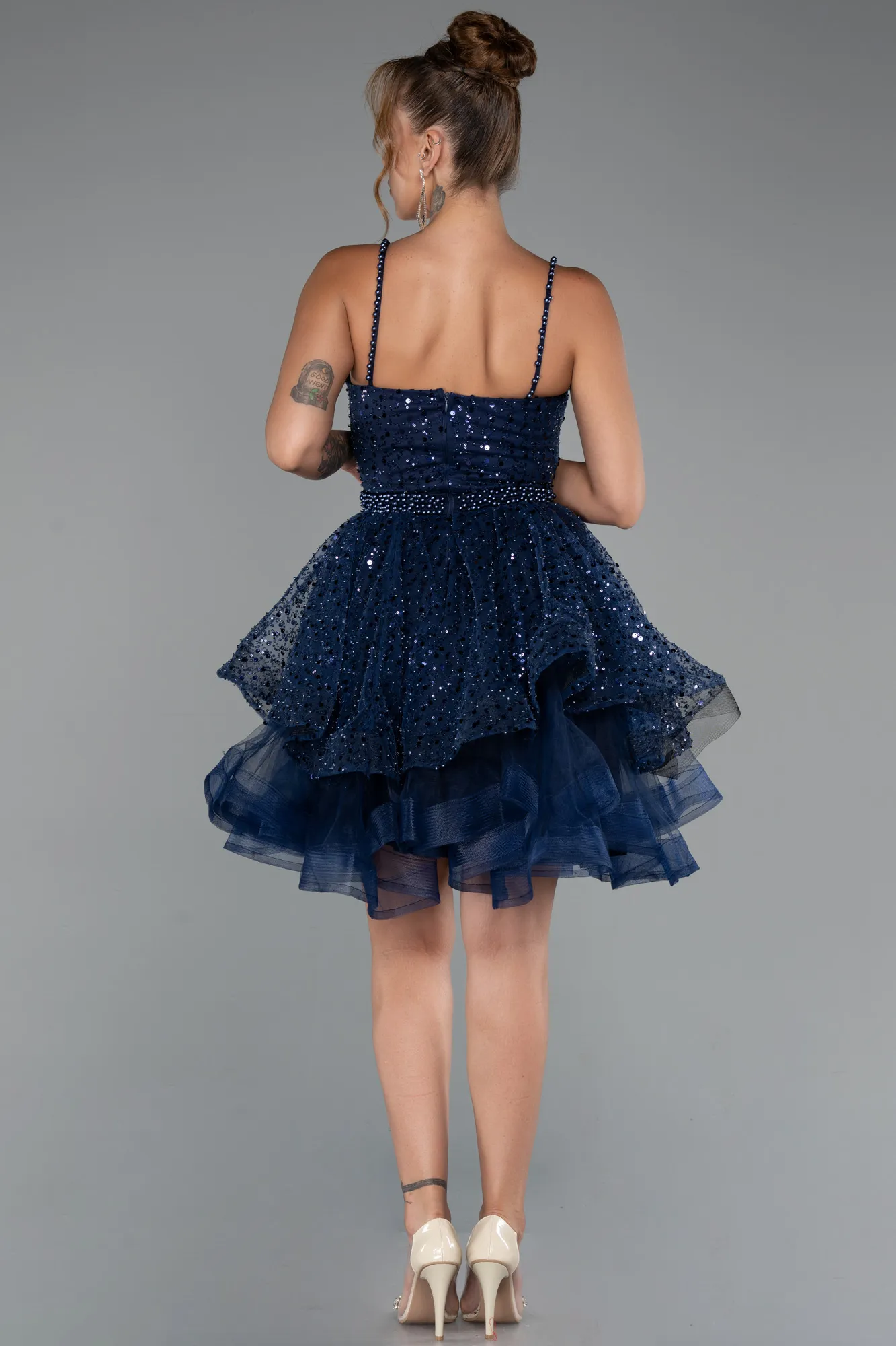 Navy Blue-Short Party Dress ABK2435