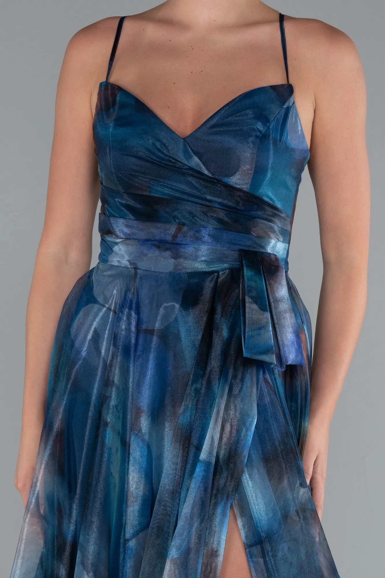 Oil Green-Long Evening Dress ABU5053