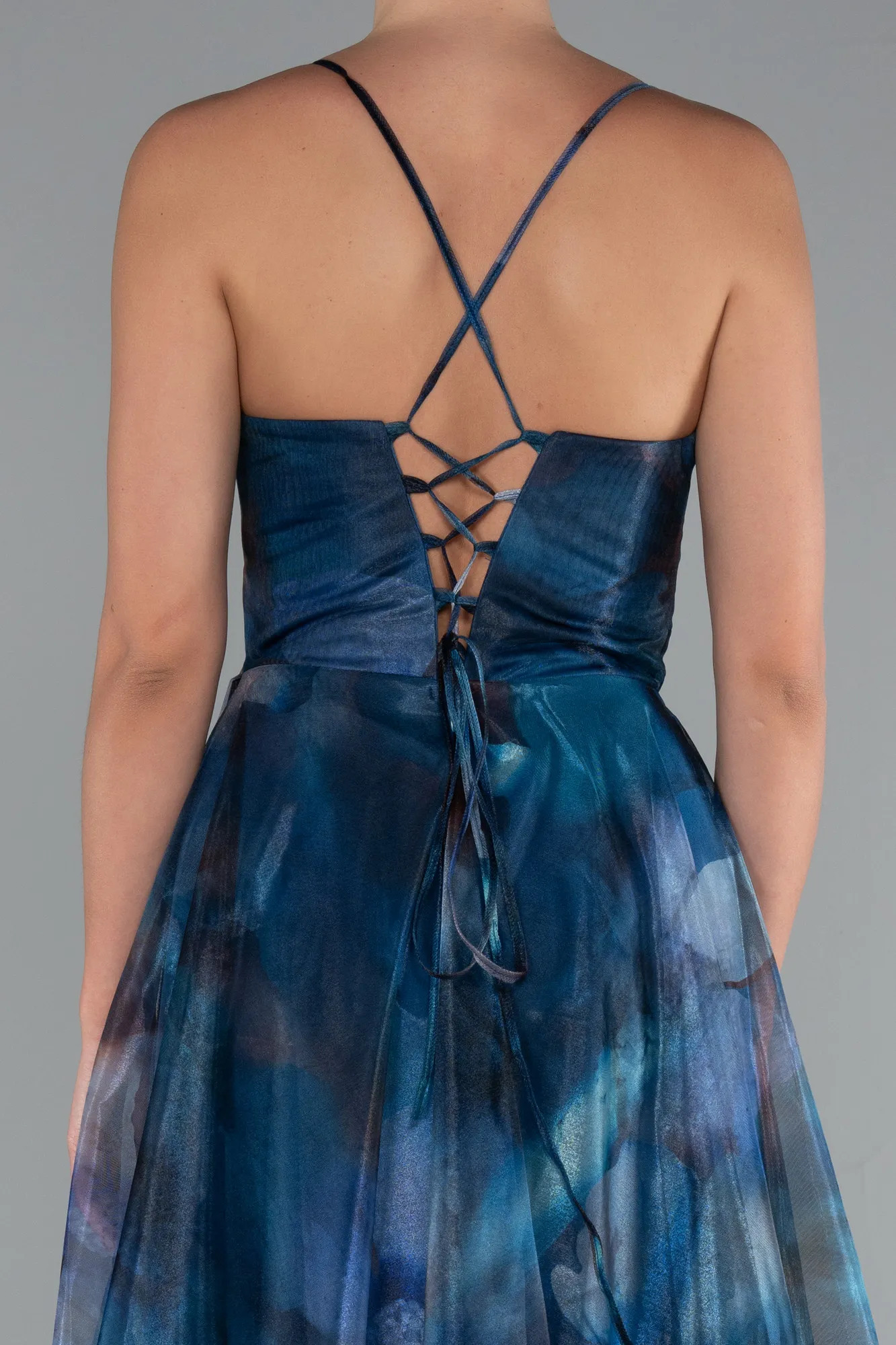 Oil Green-Long Evening Dress ABU5053