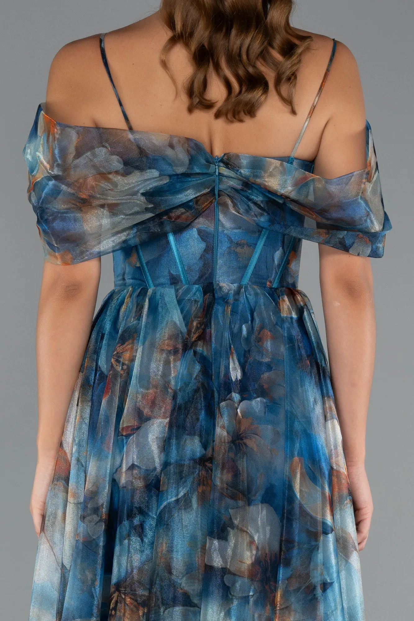 Oil Green-Long Evening Dress ABU5133