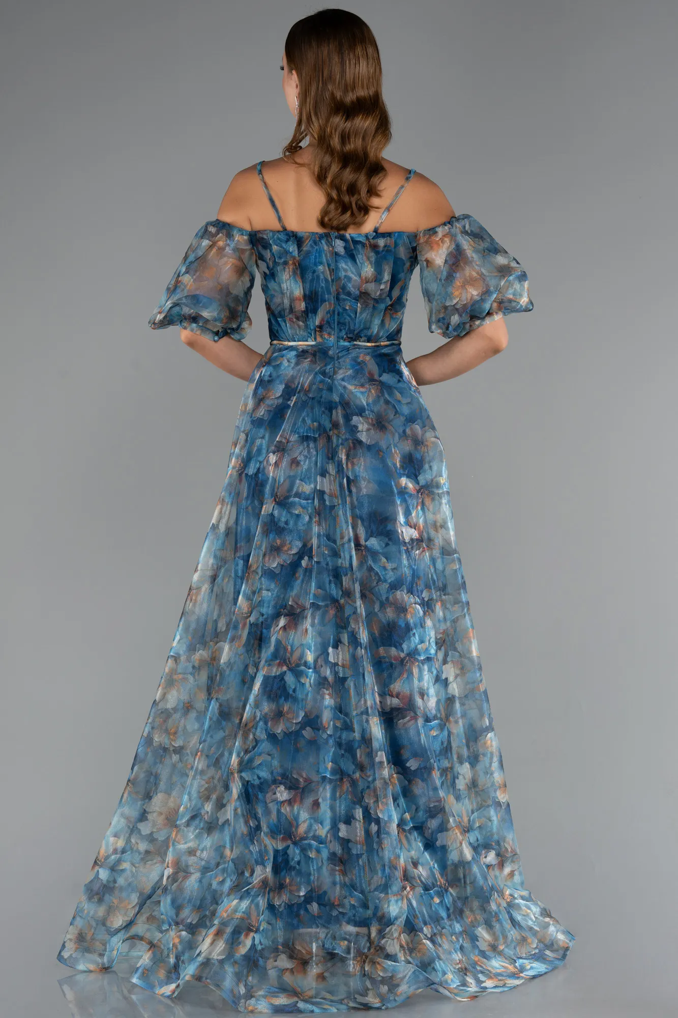 Oil Green-Long Evening Dress ABU5221