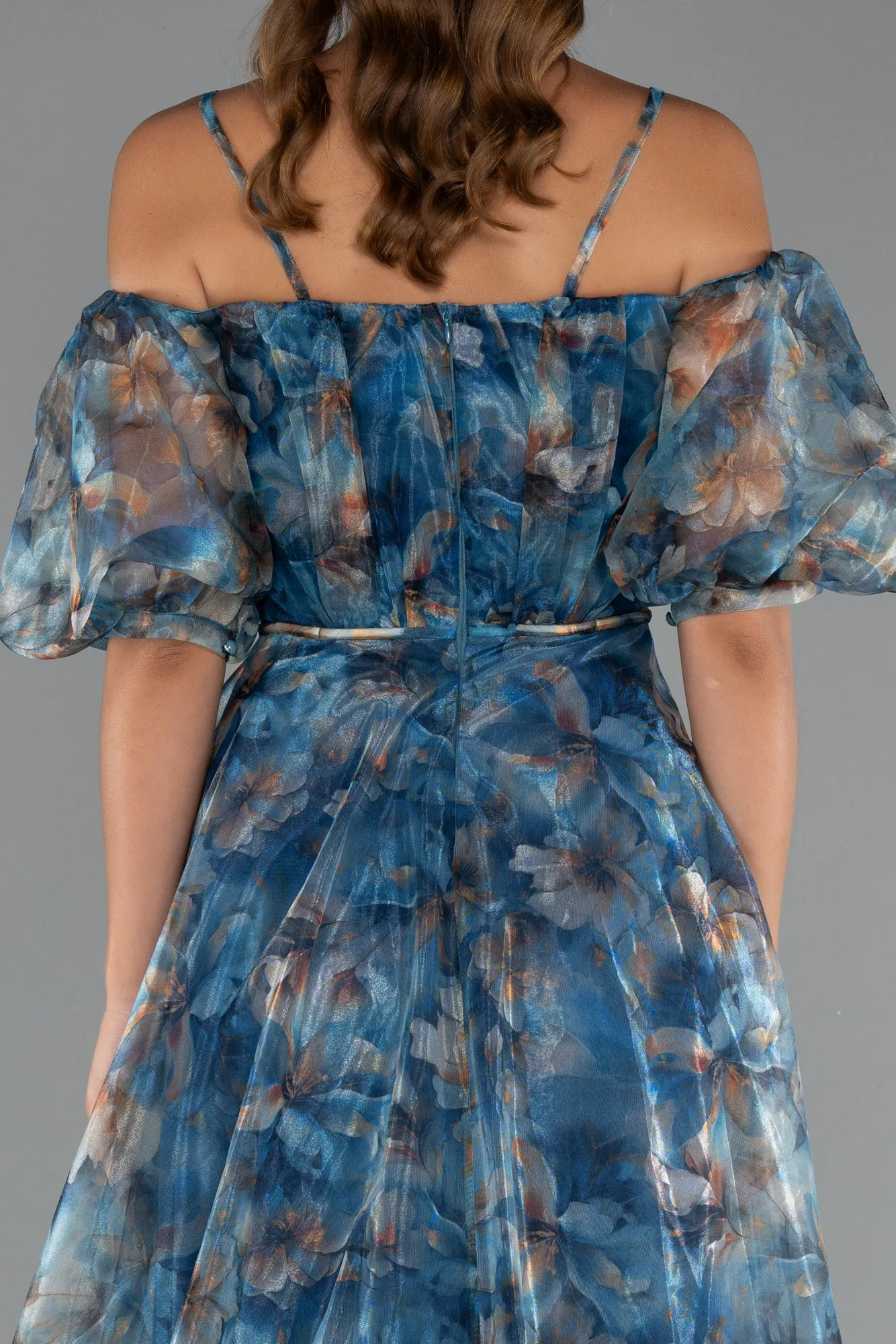 Oil Green-Long Evening Dress ABU5221