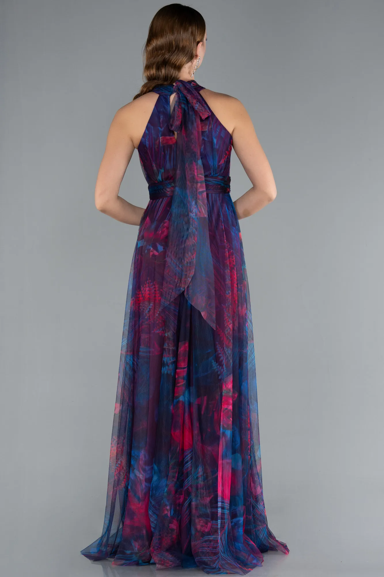 Oil Green-Long Invitation Dress ABU674