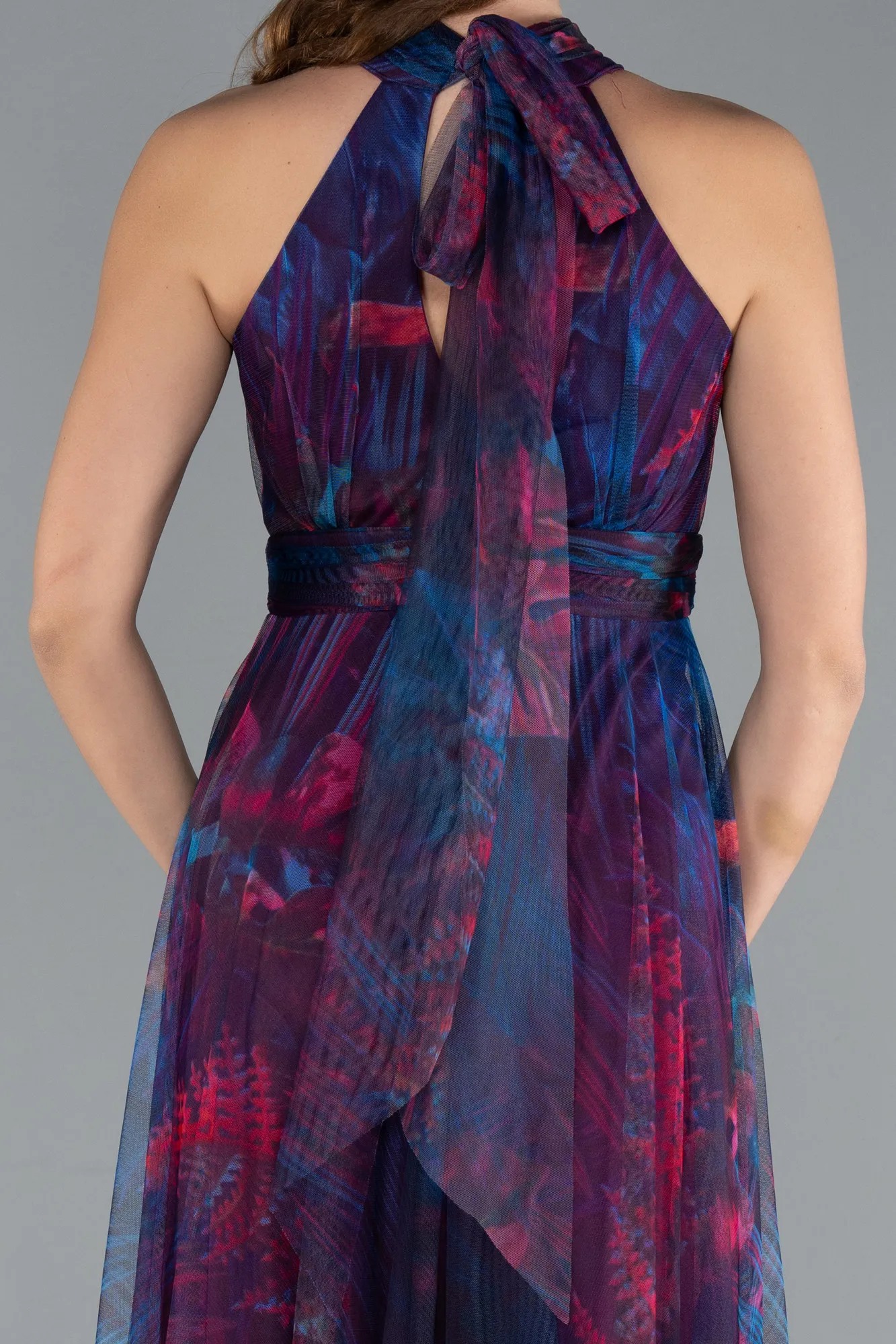 Oil Green-Long Invitation Dress ABU674