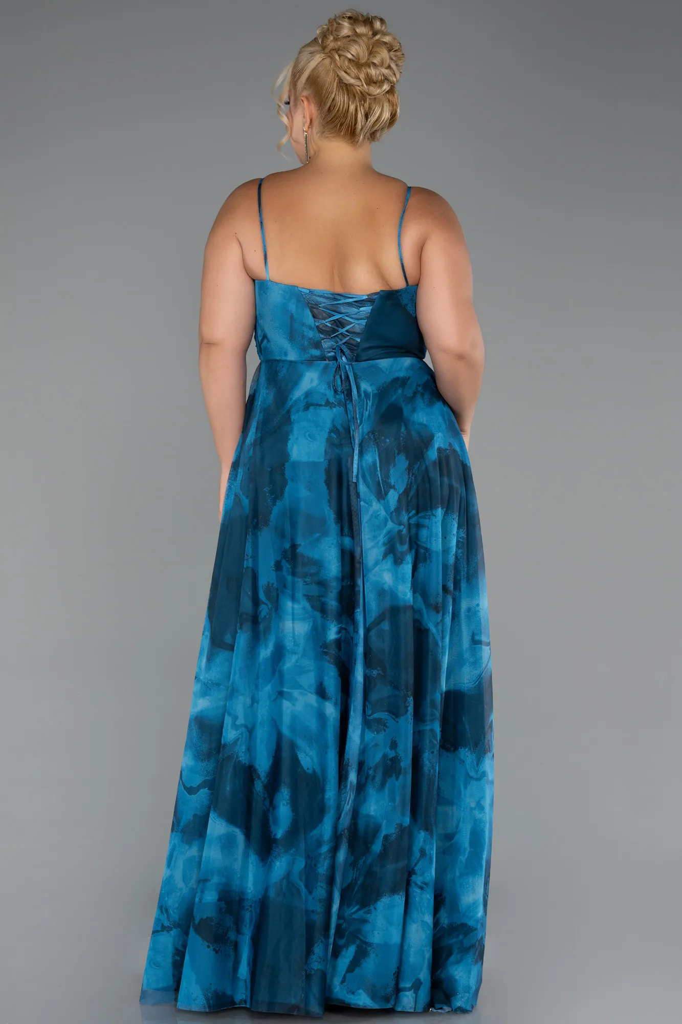 Oil Green-Long Plus Size Prom Dress ABU5268