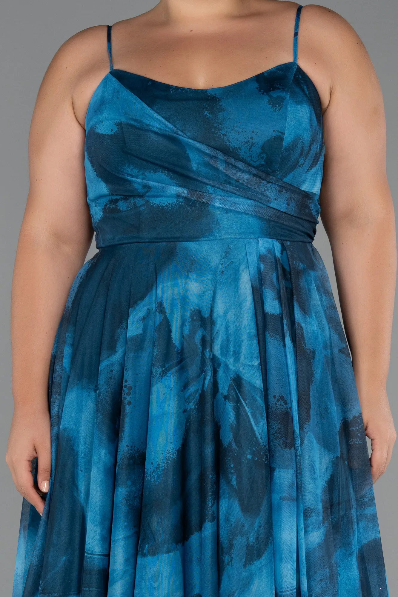 Oil Green-Long Plus Size Prom Dress ABU5268