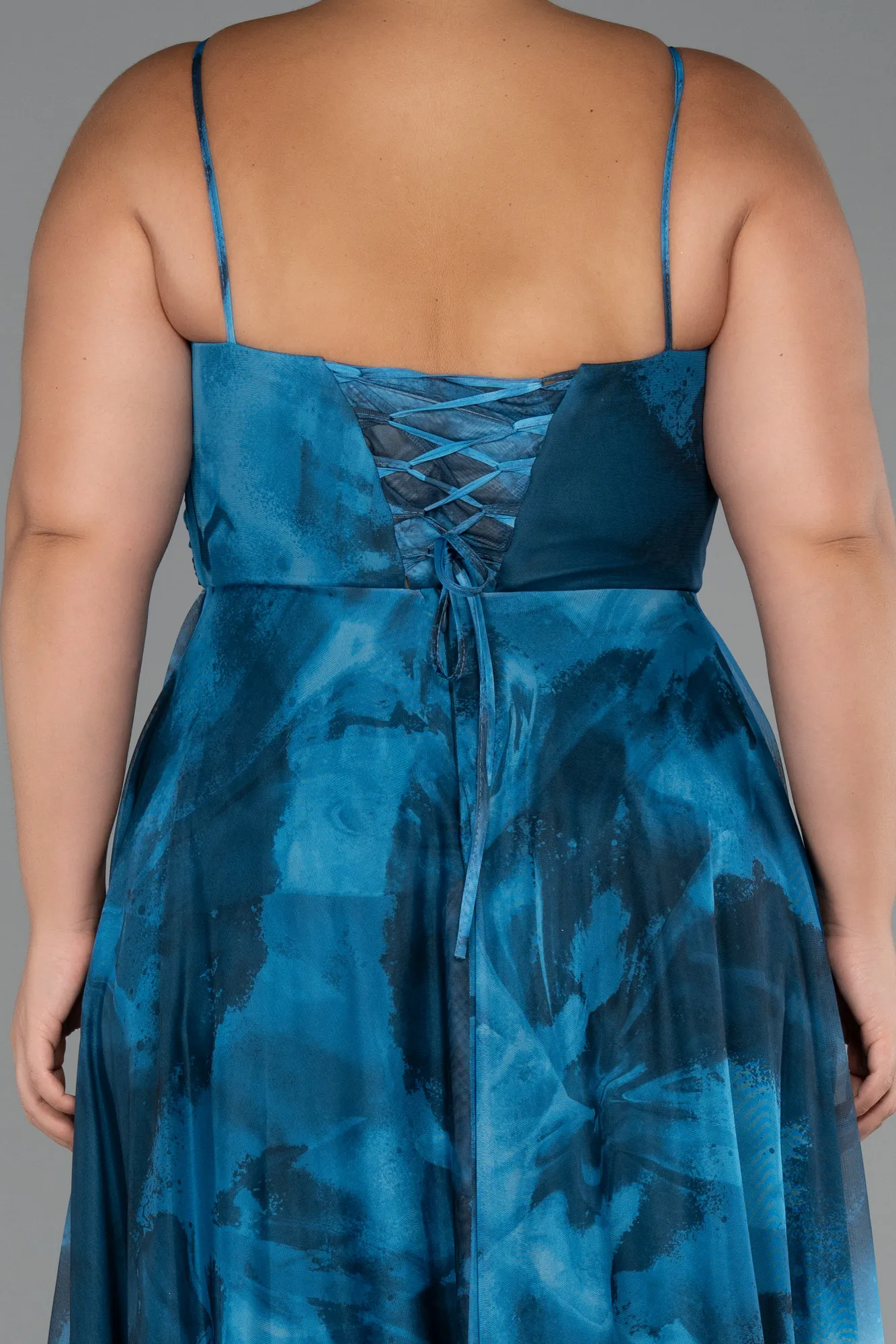 Oil Green-Long Plus Size Prom Dress ABU5268