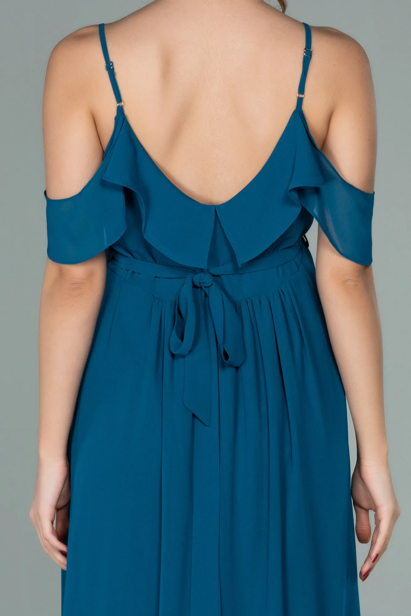 Oil Green-Long Pregnancy Evening Dress ABU744