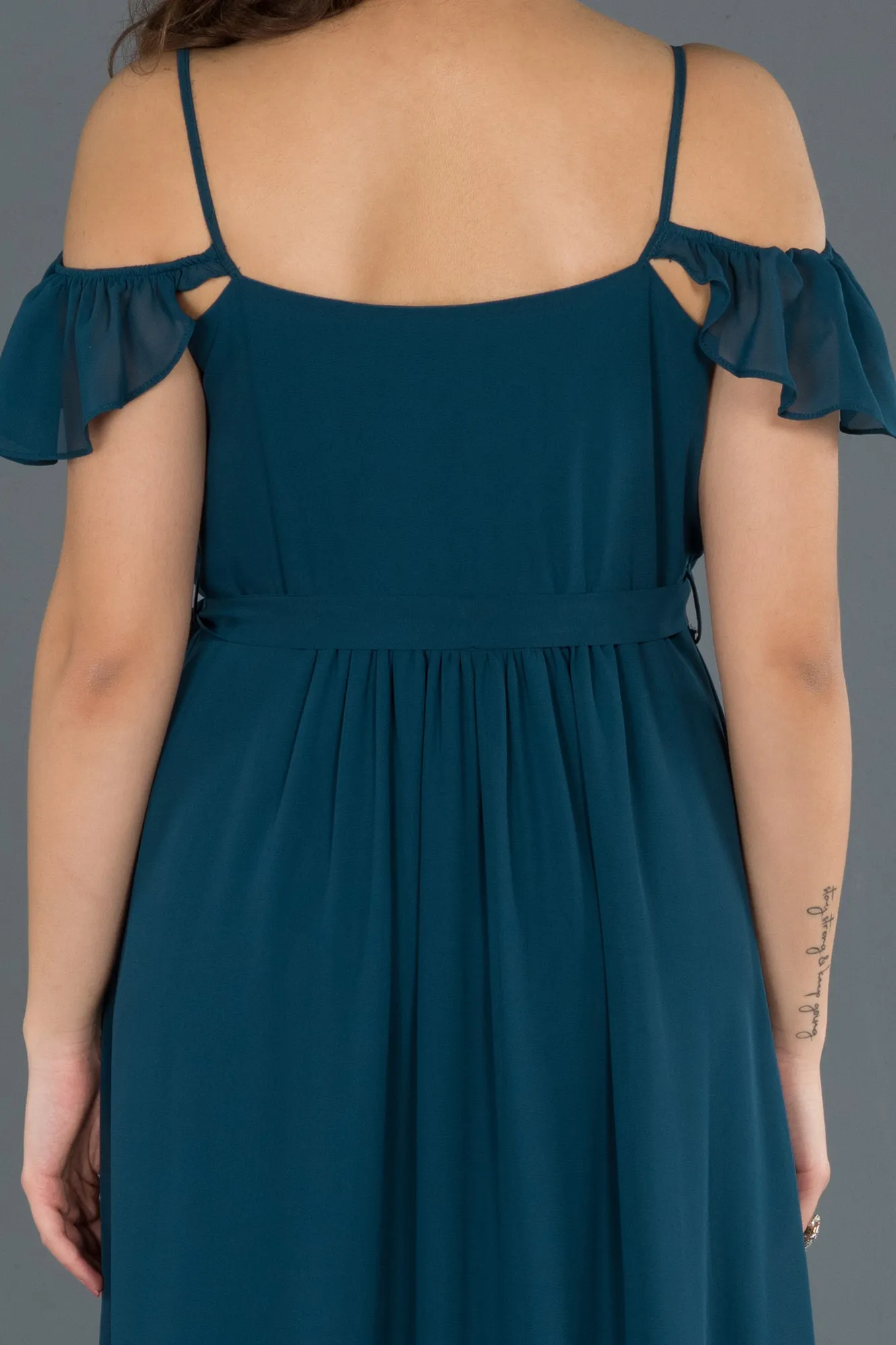 Oil Green-Long Pregnancy Evening Dress ABU756