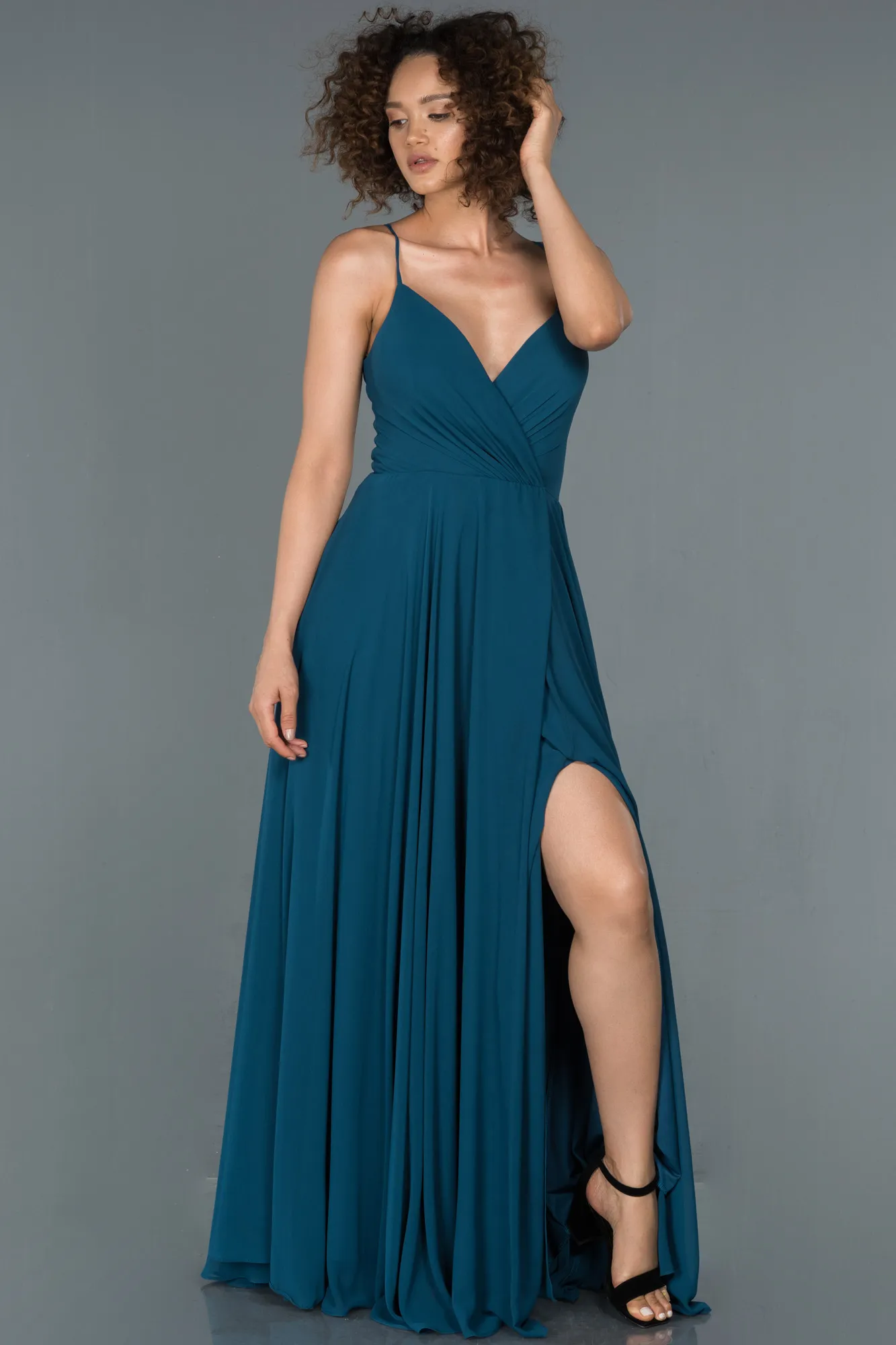 Oil Green-Long Prom Gown ABU1305