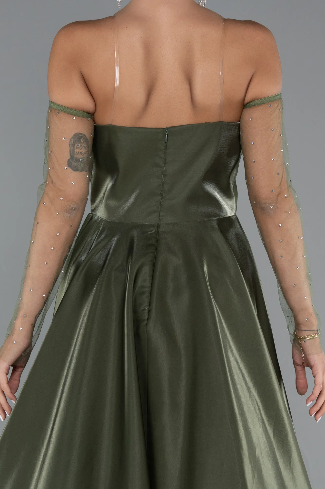 Olive Drab-Long Evening Dress ABU3604