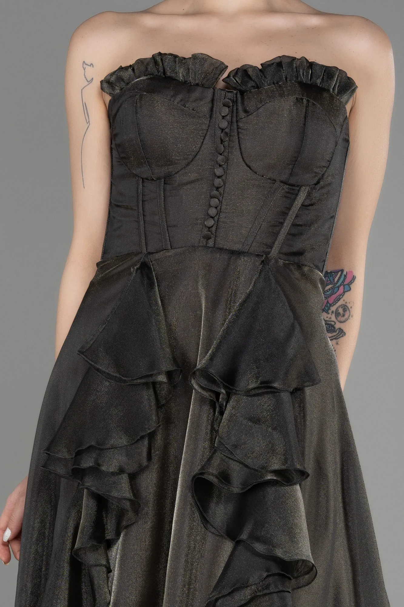 Olive Drab-Long Evening Dress ABU3720