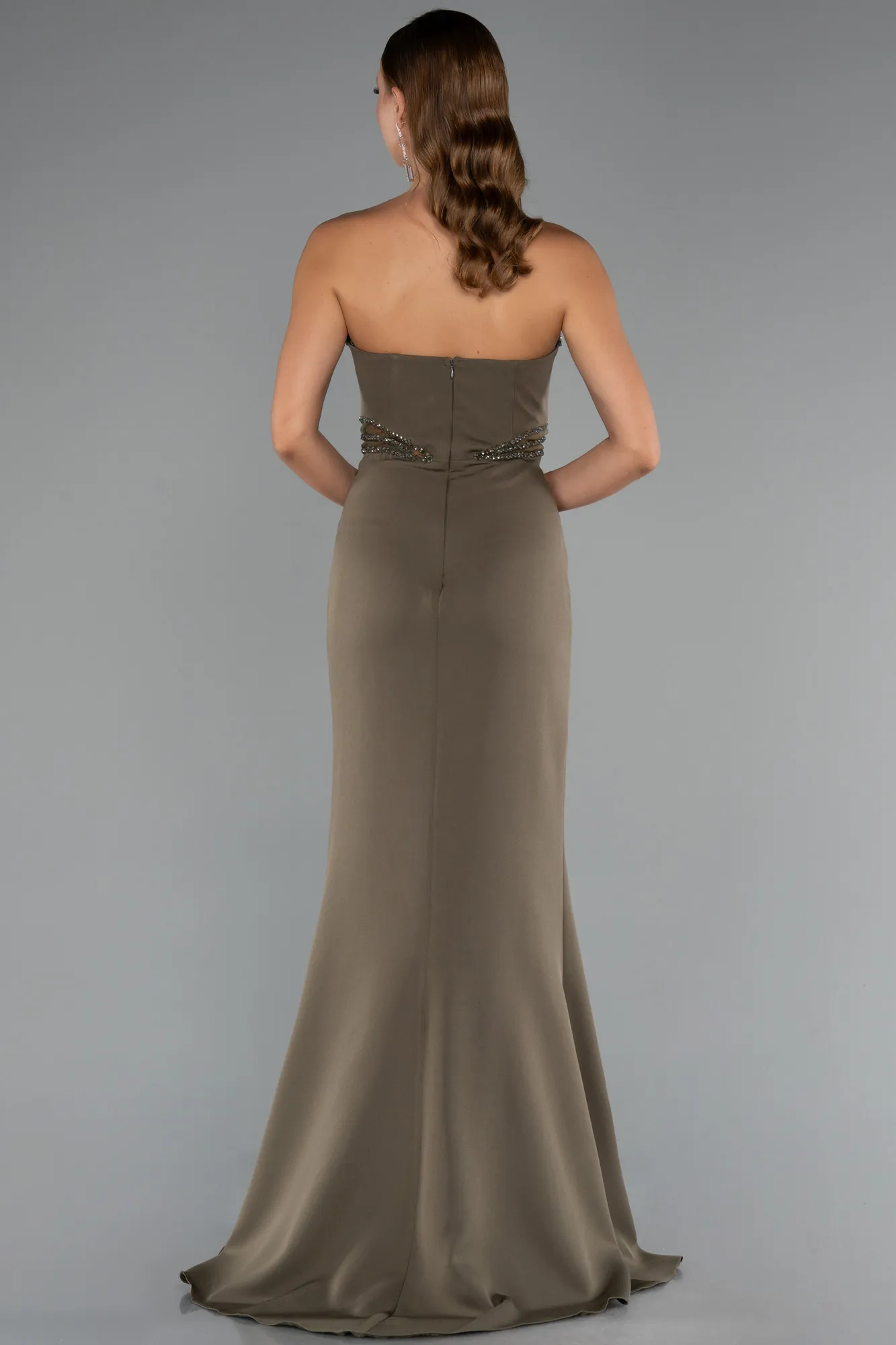 Olive Drab-Long Evening Dress ABU5227