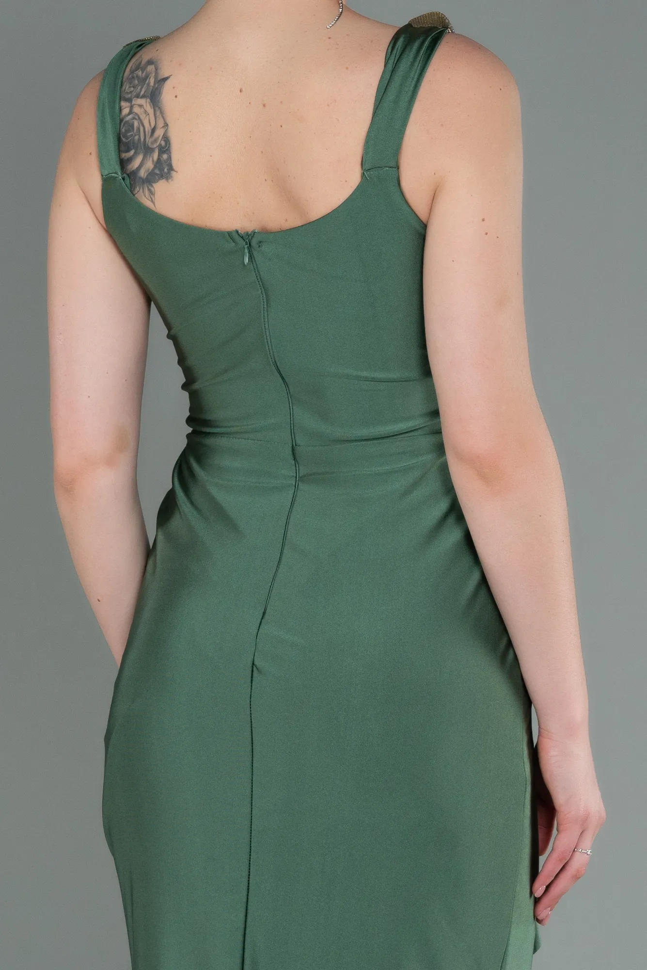 Olive Drab-Long Prom Gown ABU3137