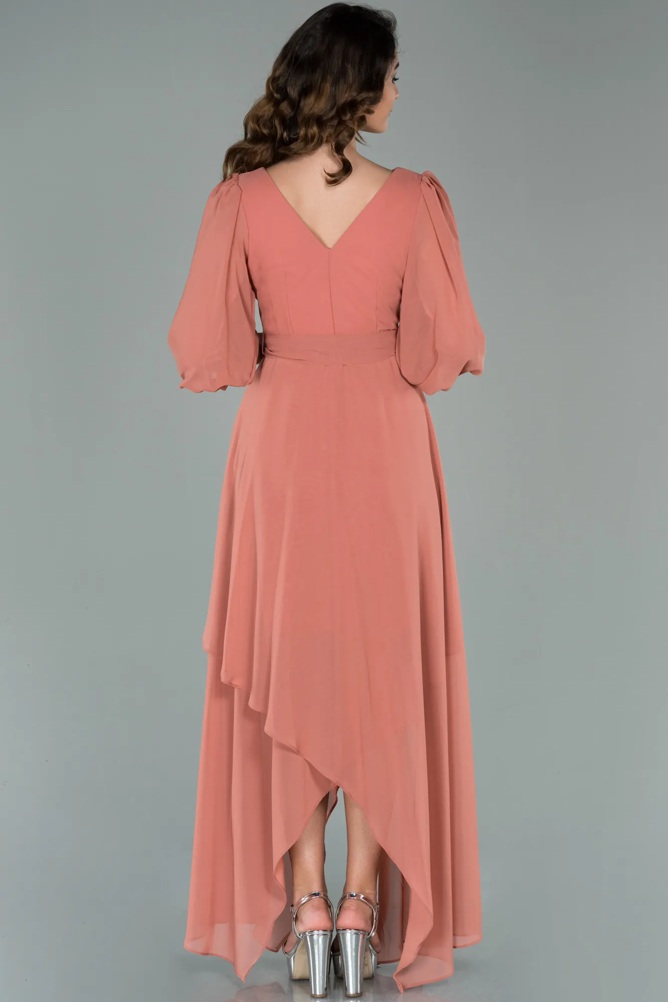 Onion Skin-Long Chiffon Invitation Dress ABU1729